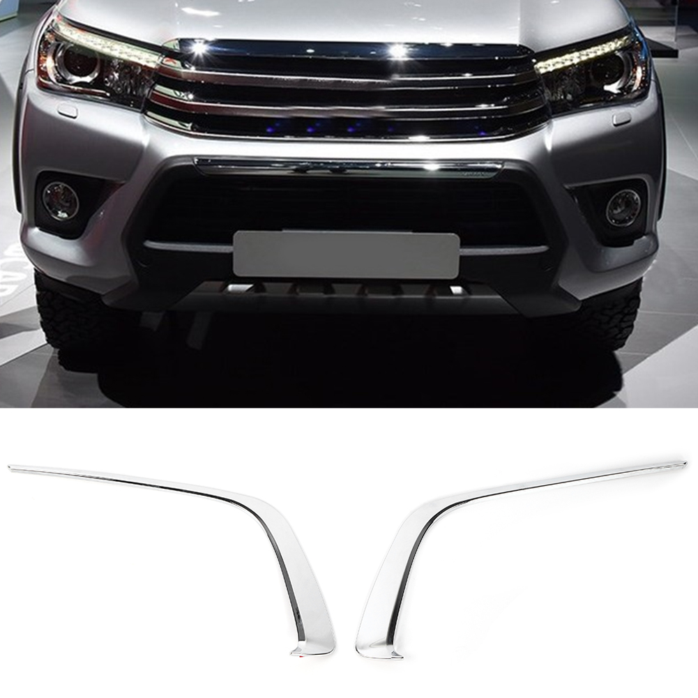 2 Stück Nebelscheinwerferblenden Mit Elektroversilberter Oberfläche, Passend Für Toyota Hilux Revo Sr5 2015-2017