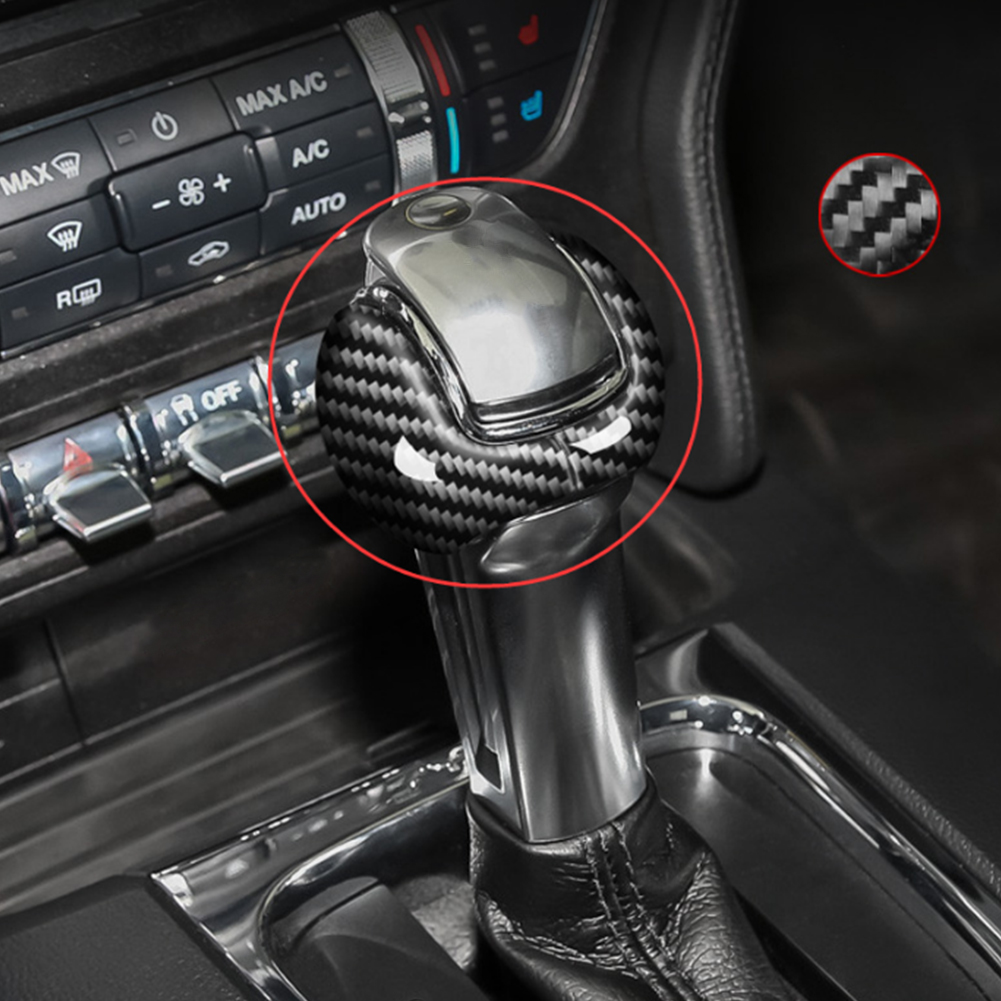 2 Stück Schaltknaufabdeckungen Aus Kohlefaser Für Die Linke Seite, Passend Für Ford Mustang 2015-2019