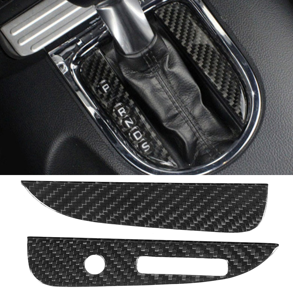 2-teiliges Set Schaltknaufblenden Aus Kohlefaser Für Linkslenker, Passend Für Ford Mustang Alle Modelle 14-18