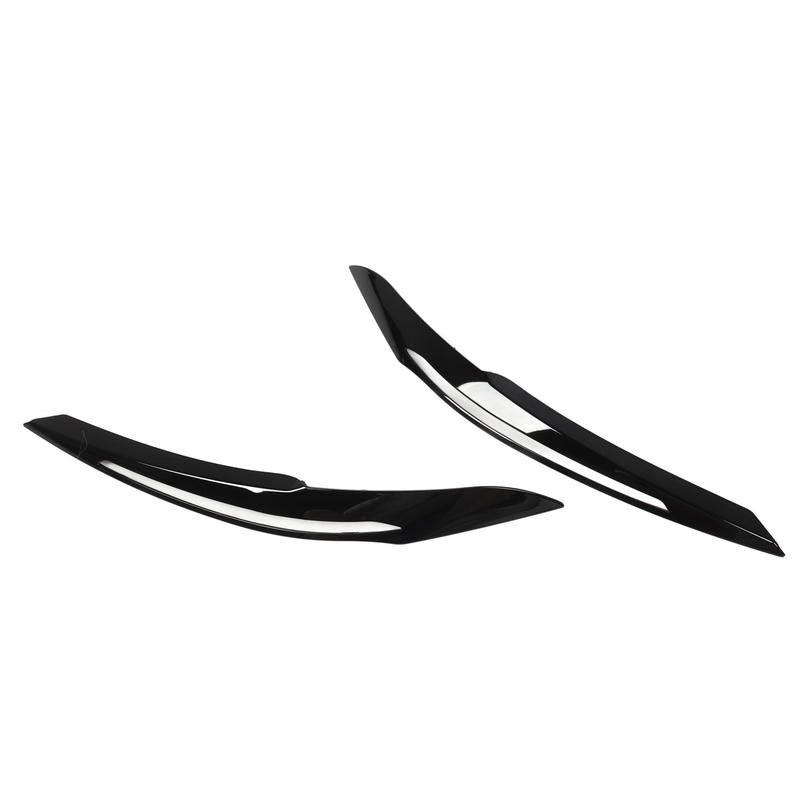 Paar Linke/rechte Frontscheinwerfer-abdeckungen, Uv-beständig, Kompatibel Mit Serie 1 F20/f21 Phase 1 (2011-2015), Glänzend Schwarz, Hohe Ausführung, Für Xenon-optik, Mit Löchern, Eleganter Schutz.