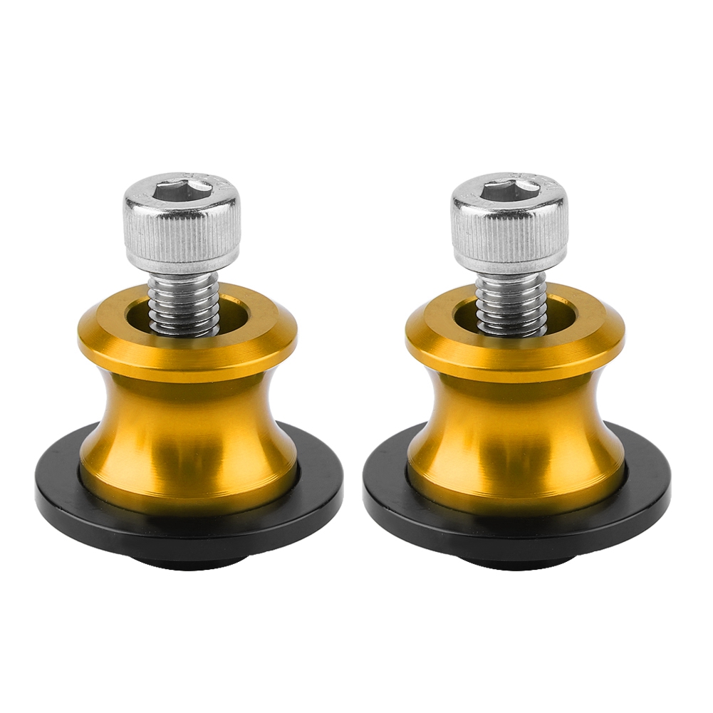2x Bobbins Motorrad Cnc 8mm Hinterradständer Schwingenachsenschutz Gold - Stabilisatorhalterungen Schwinge Für Motorrad
