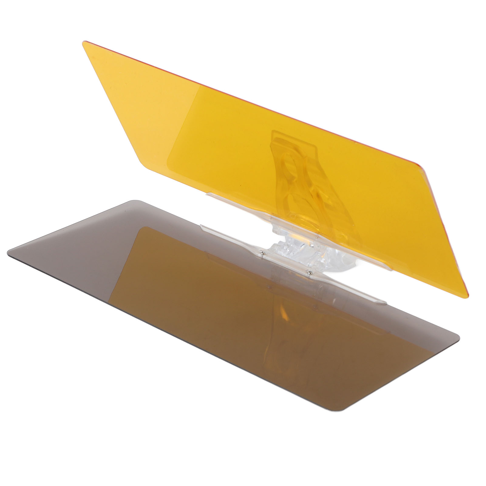 2-in-1 Blendschutz-sonnenblende Für Tag Und Nacht, Schwarz/gelb, Verstellbar, Drehbar, Universeller Uv-schutz Für Autos