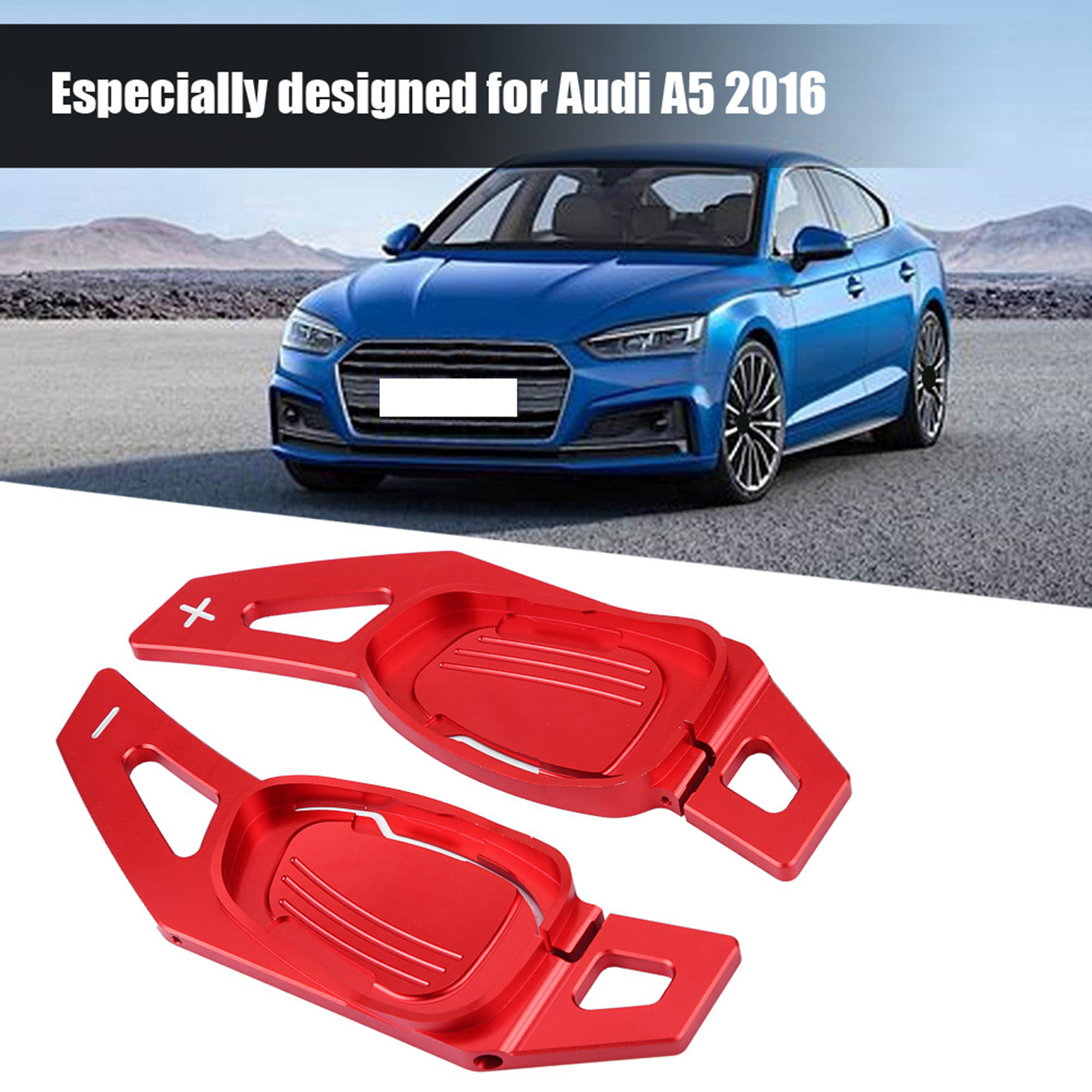 Lenkrad-schalthebel Aus Aluminium Für Audi A5 S3 S5 S6 Sq5 Rs3 Rs6 Rs7, Sportliche Schaltwippen, Rot, Auto-innenausstattung