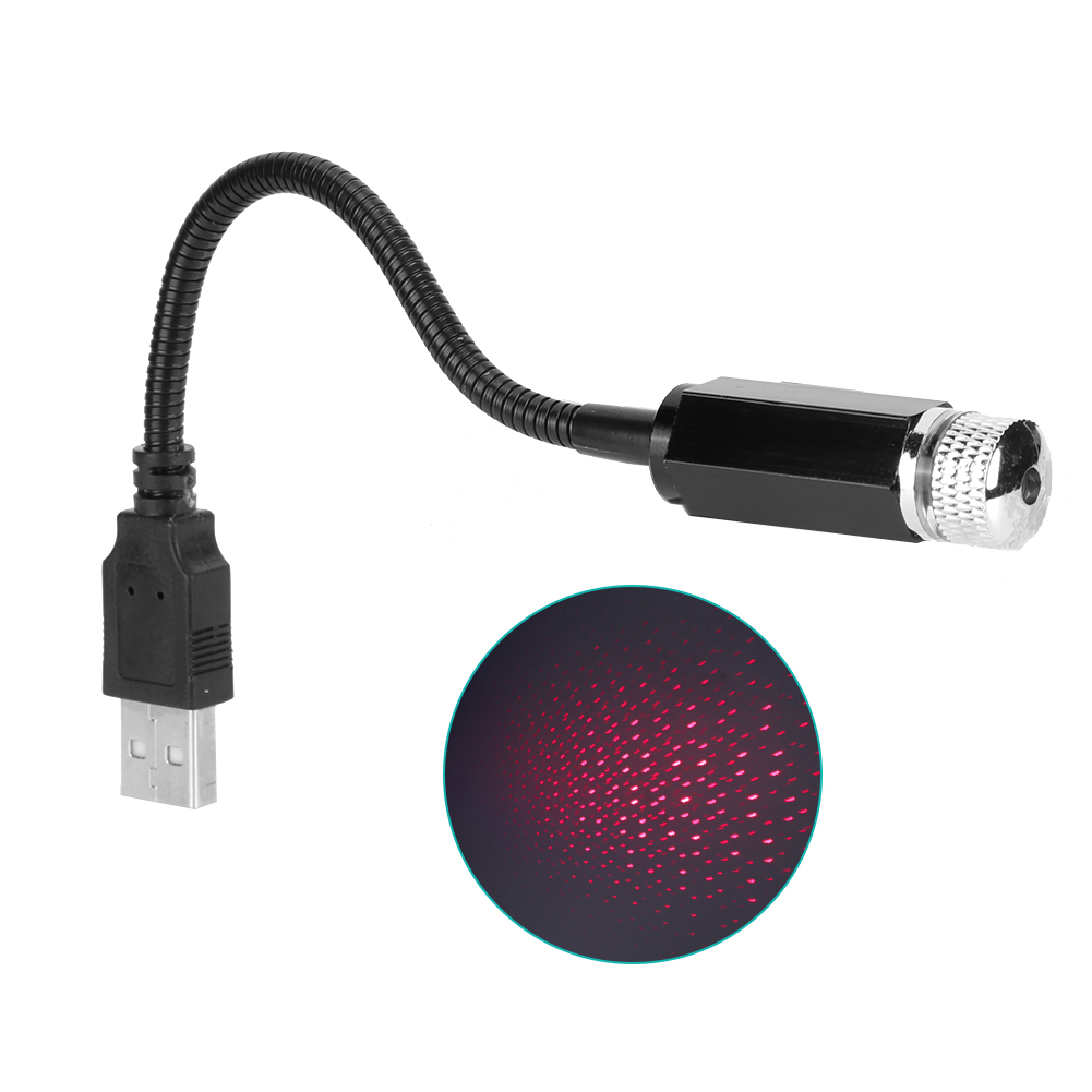 Usb-autodach-sternenhimmel-projektor, Romantische Universal-ambiente-lampe, Dekorative Lampe, Rot