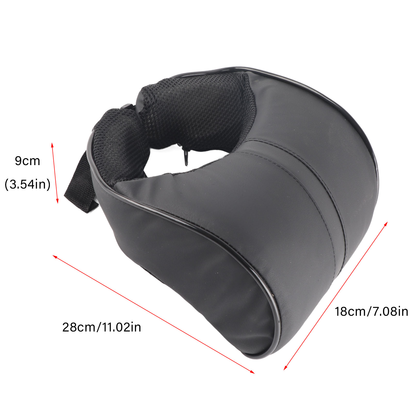 Auto-reisekissen Aus Pu-leder, Memory-schaum, Kopfstütze, Nackenstütze, Sitzkissen, Kopfbezug, Ergonomisches Kissen