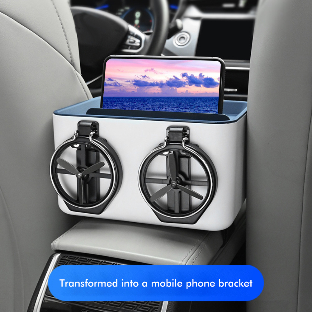 Mittelkonsole Mit Getränkehalter, Multifunktionalem Autositz-organizer, Taschentuchbox, Ablage Für Smartphone Und Geldbörse, Autoinnenausstattung.
