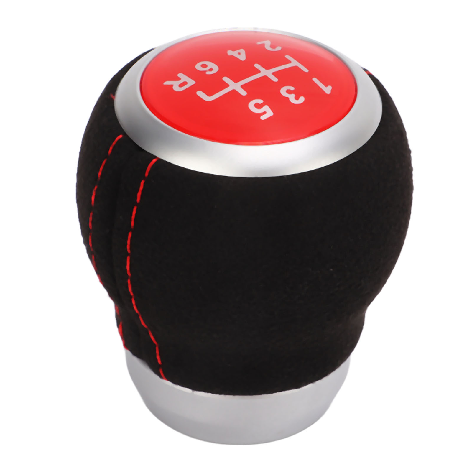 Roter 6-gang-schalthebel Mit Silbernem Ring, Ergonomisch Und Verschleißfest, Ersatzteil Für Subaru