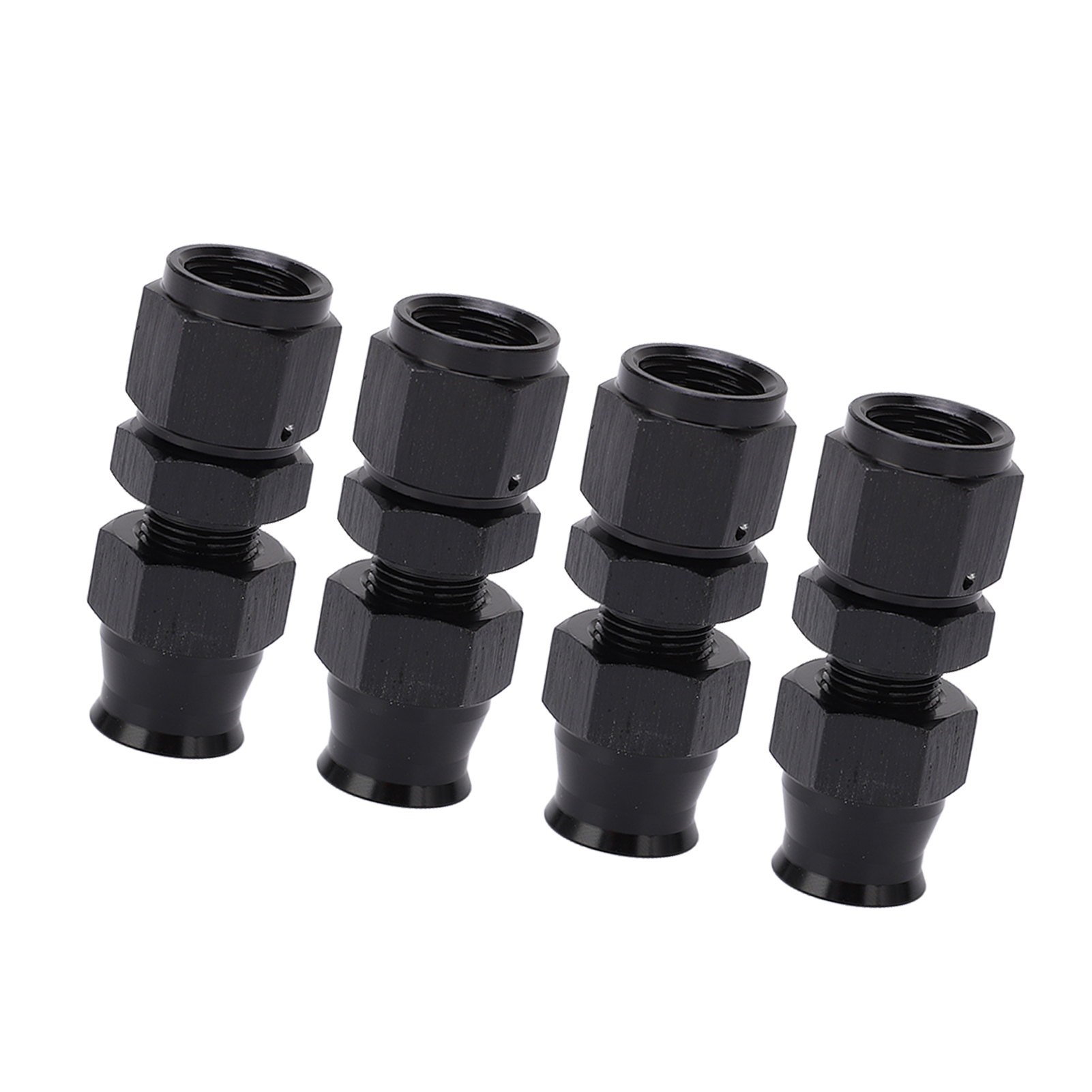 4-teiliges An6-innengewinde-geradanschlussstück, Aluminiumlegierung, Wasserdicht, Messingring, Kraftstoff, Gas, Diesel, Öl, 3/8 Zoll