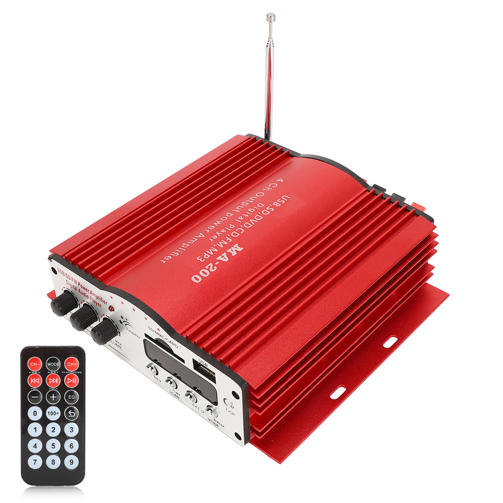 30-watt-4-kanal-universal-stereo-digitalverstärker Für Autoradio, Mp3, Mp4, Dvd, Vcd, Fm Und Usb