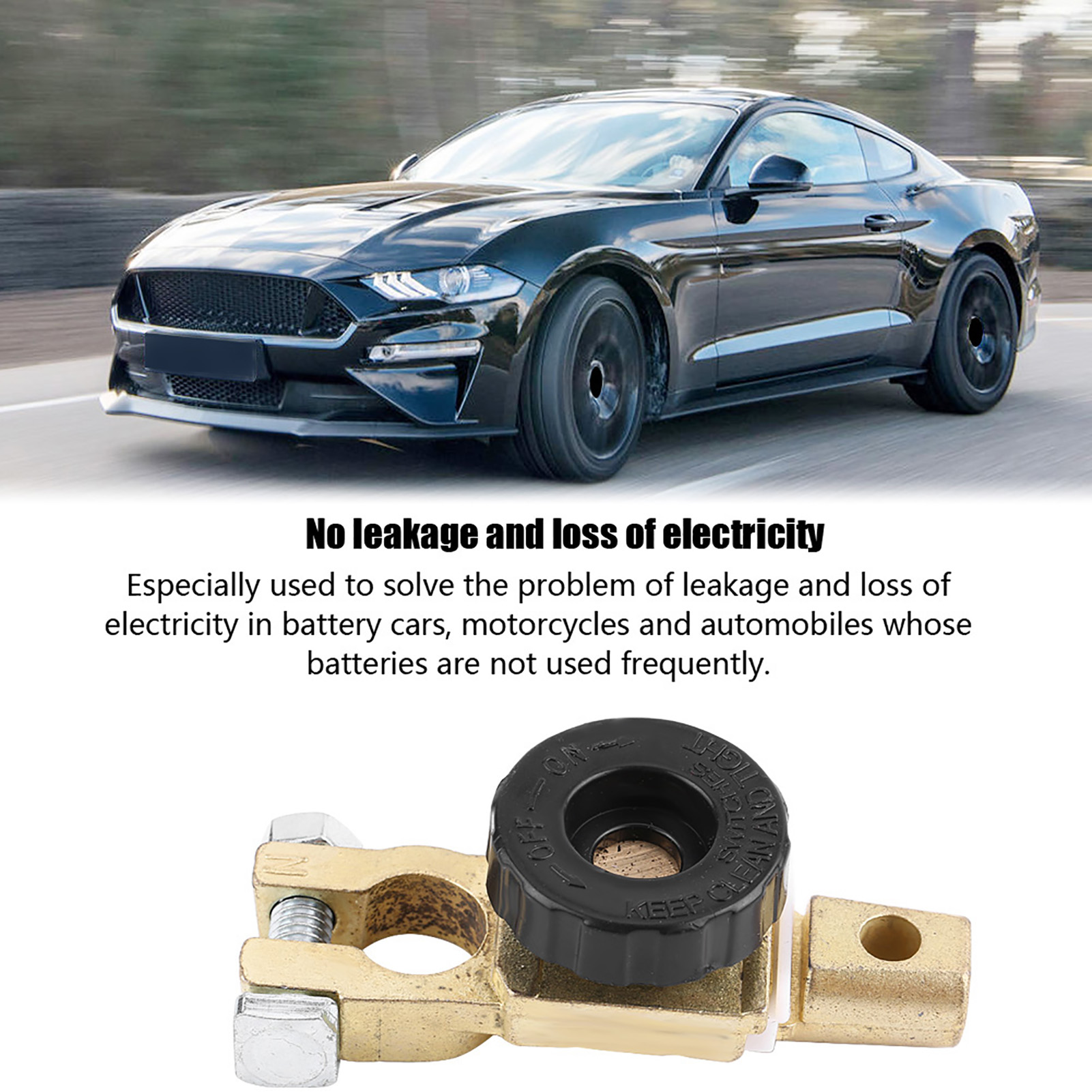 Universeller Kfz-batterietrennschalter, Schwarzer Drehschalter, Kfz-batterietrennschalter