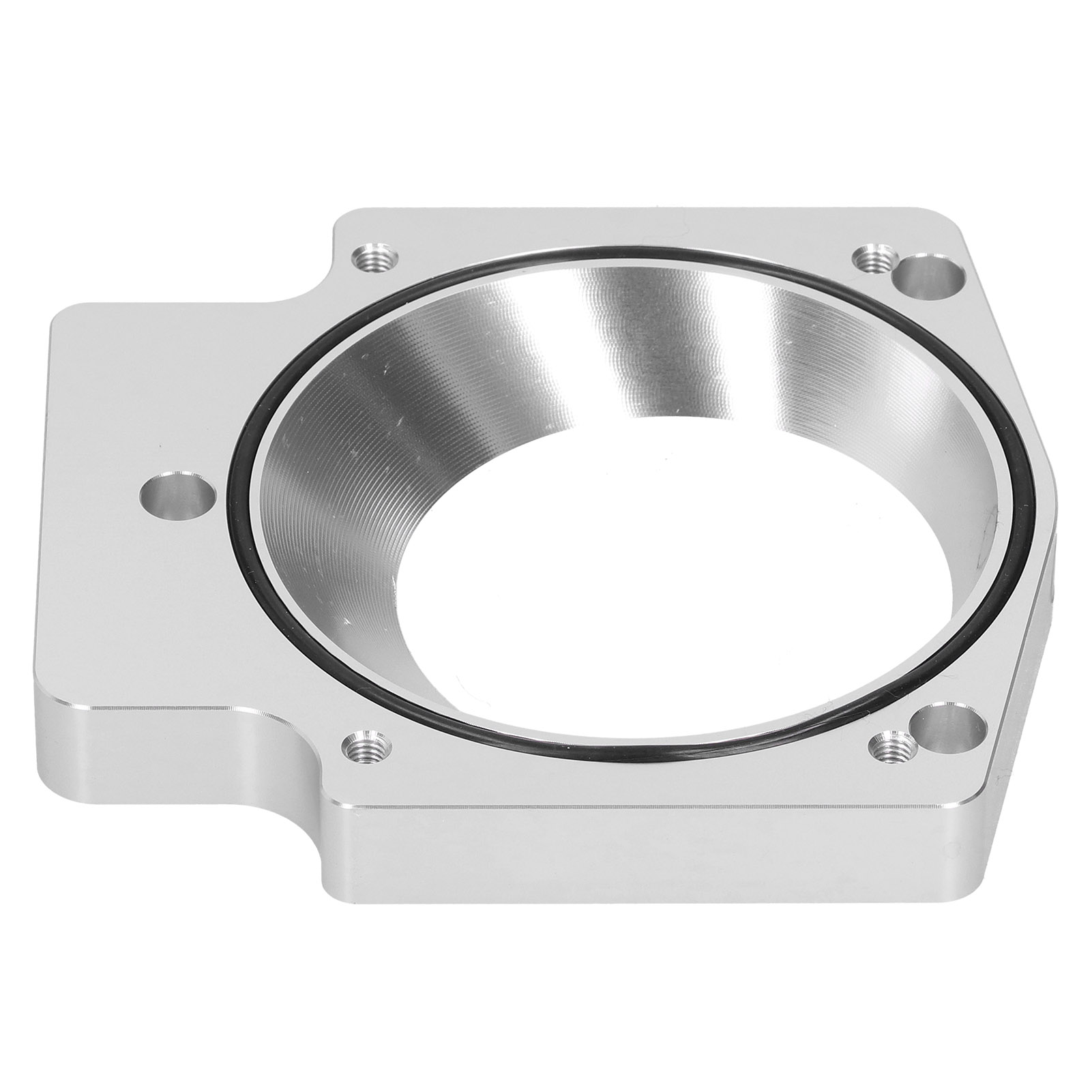 4-zoll-ansaugkrümmeradapter Aus Aluminiumlegierung, Drosselklappengehäuse-abstandshalter Für Gm Ls1 Ls2 Ls6 Lsx Ls4, Silber.