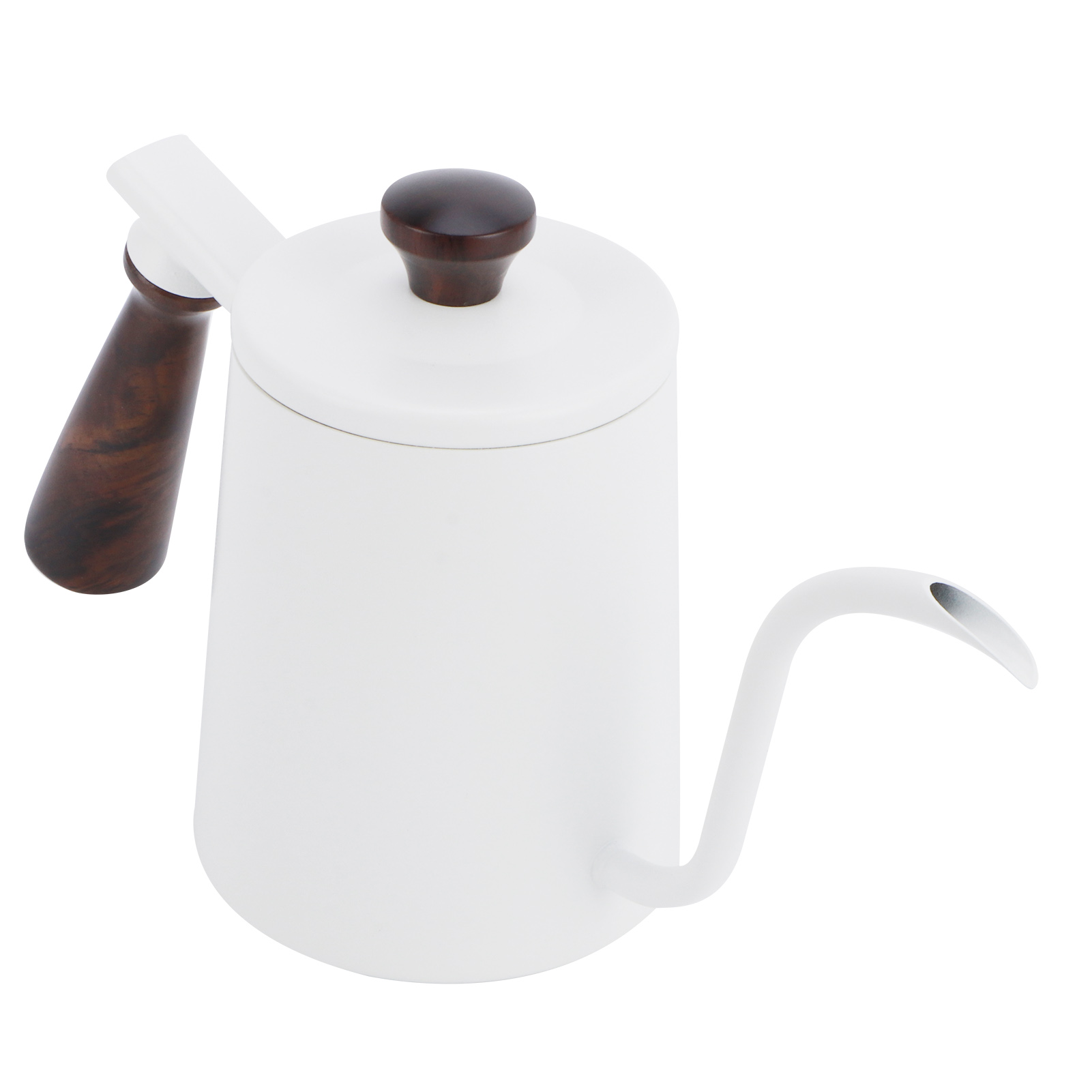 700-ml-kaffeekessel, Schwanenhalskanne Aus Edelstahl 304, Holzgriff, Kaffeemaschine Mit Langem Ausguss Für Die Manuelle Zubereitung.