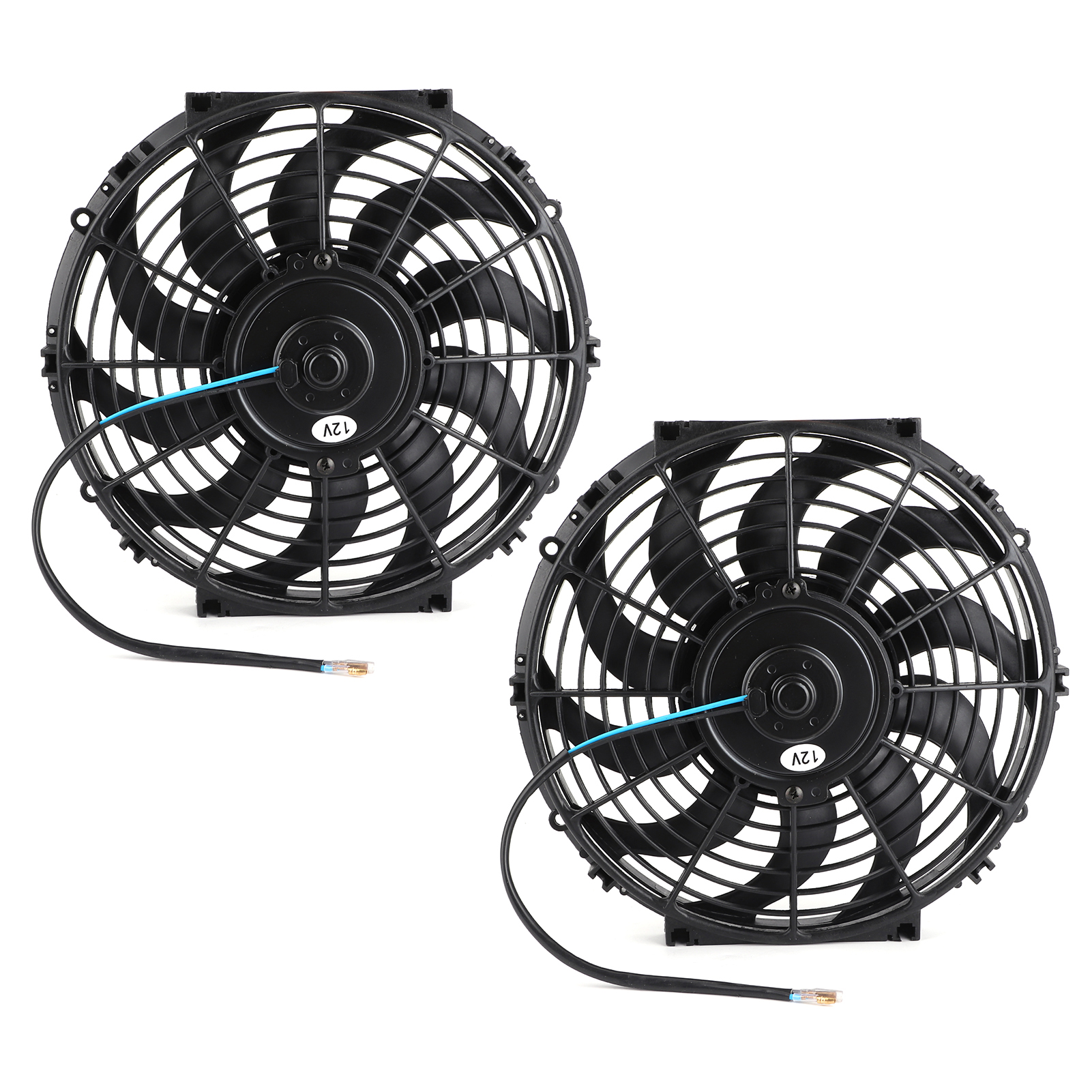 2 Stück Kühlerlüfter 12 Zoll Fahrzeug Universalzubehör Elektrisch 80w Mit 10 Stück Flügeln