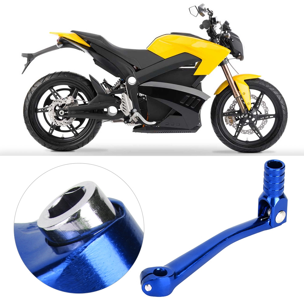 Cnc-gefräster Motorrad-schalthebel Aus Aluminiumlegierung, Blau, Zubehör-ersatzteil.
