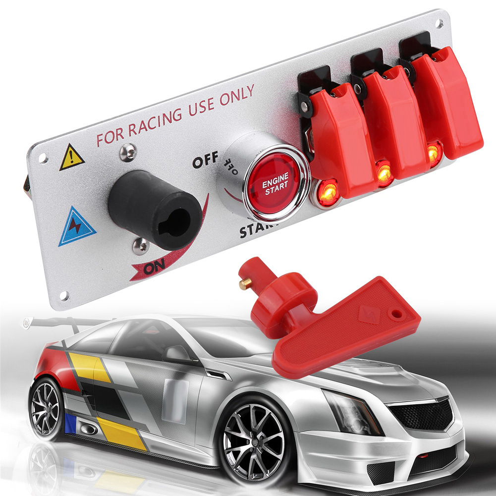 12v-rennwagen-starterpanel, Zündschalter Mit Led-druckknopf Und Wippschalter, Motorsteuerungspanel