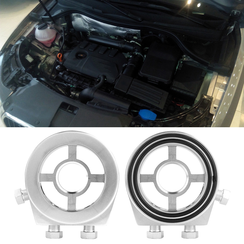 Universeller Silberner Aluminium-sandwichplattenadapter Für Ölfilter, Kühlertemperaturanzeige, Fahrzeugkompatibel