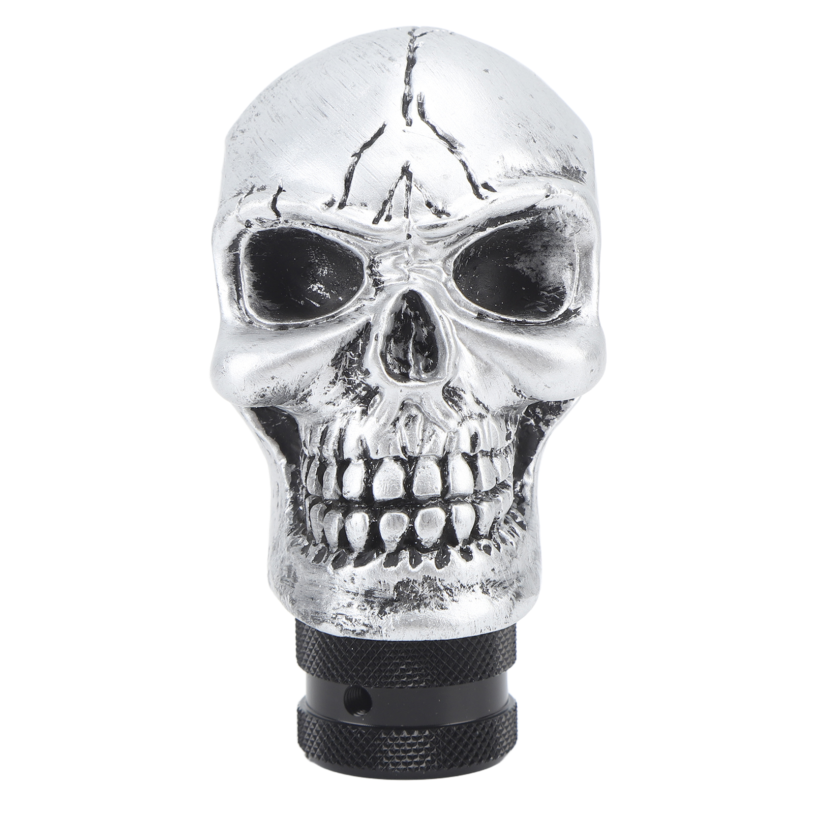 Totenkopf-schaltknauf, Silberner Harzknauf, Universeller Schalthebel Für Schaltgetriebe, Autoinnenausstattung