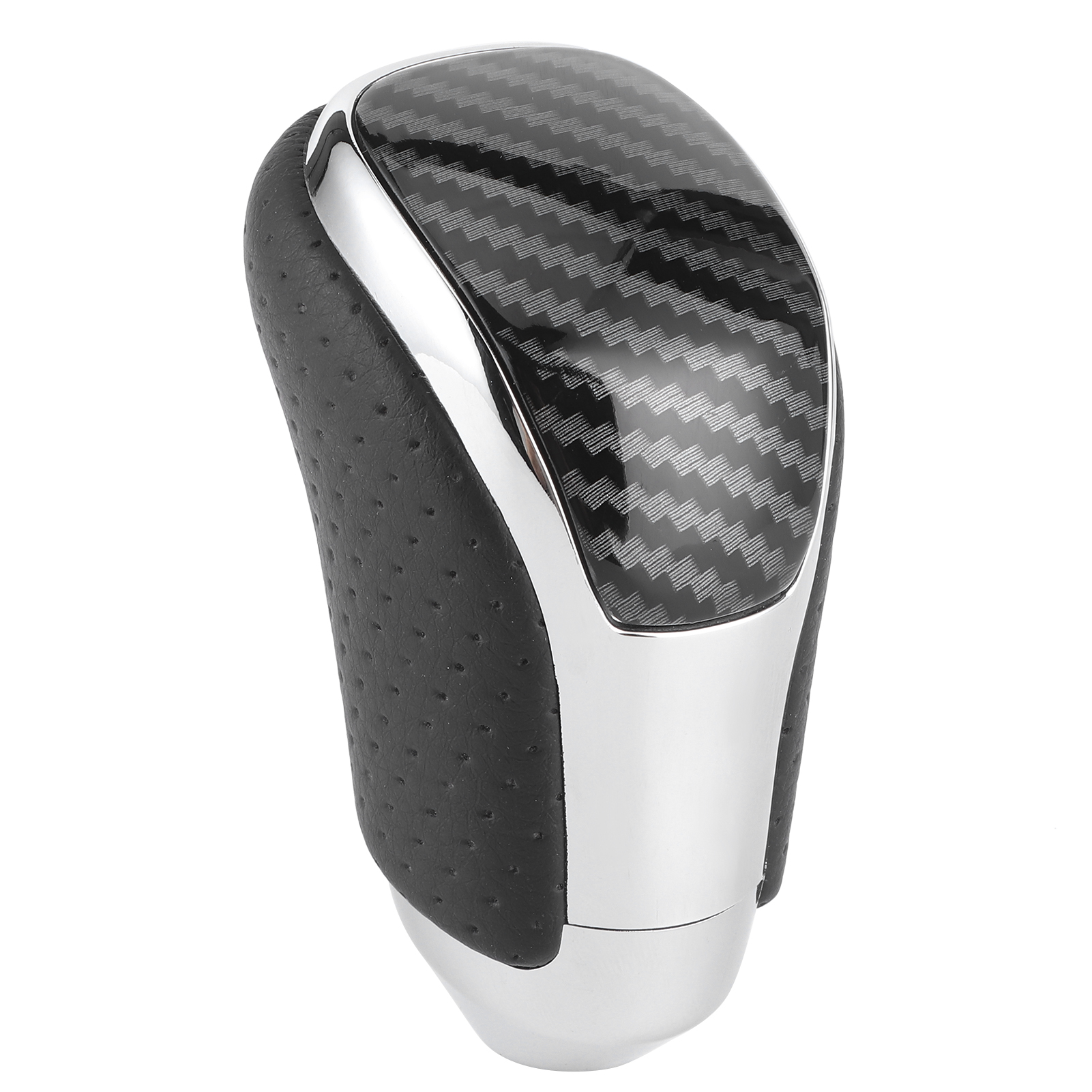 Schaltknauf Aus Kunstleder, Ergonomisch, Passend Für Crown/alphard/vellfire (2015–2019), Schwarzes, Perforiertes Leder In Carbonfaser-optik