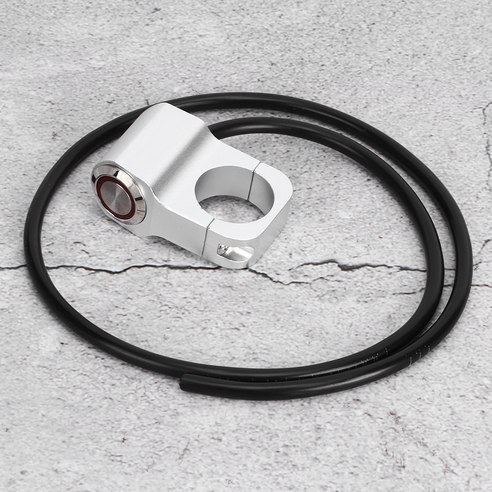 25 Mm / 0,98 Zoll Wasserdichter Lenker-scheinwerferschalter Aus Stahl Für Motorrad Und Fahrrad, Silber