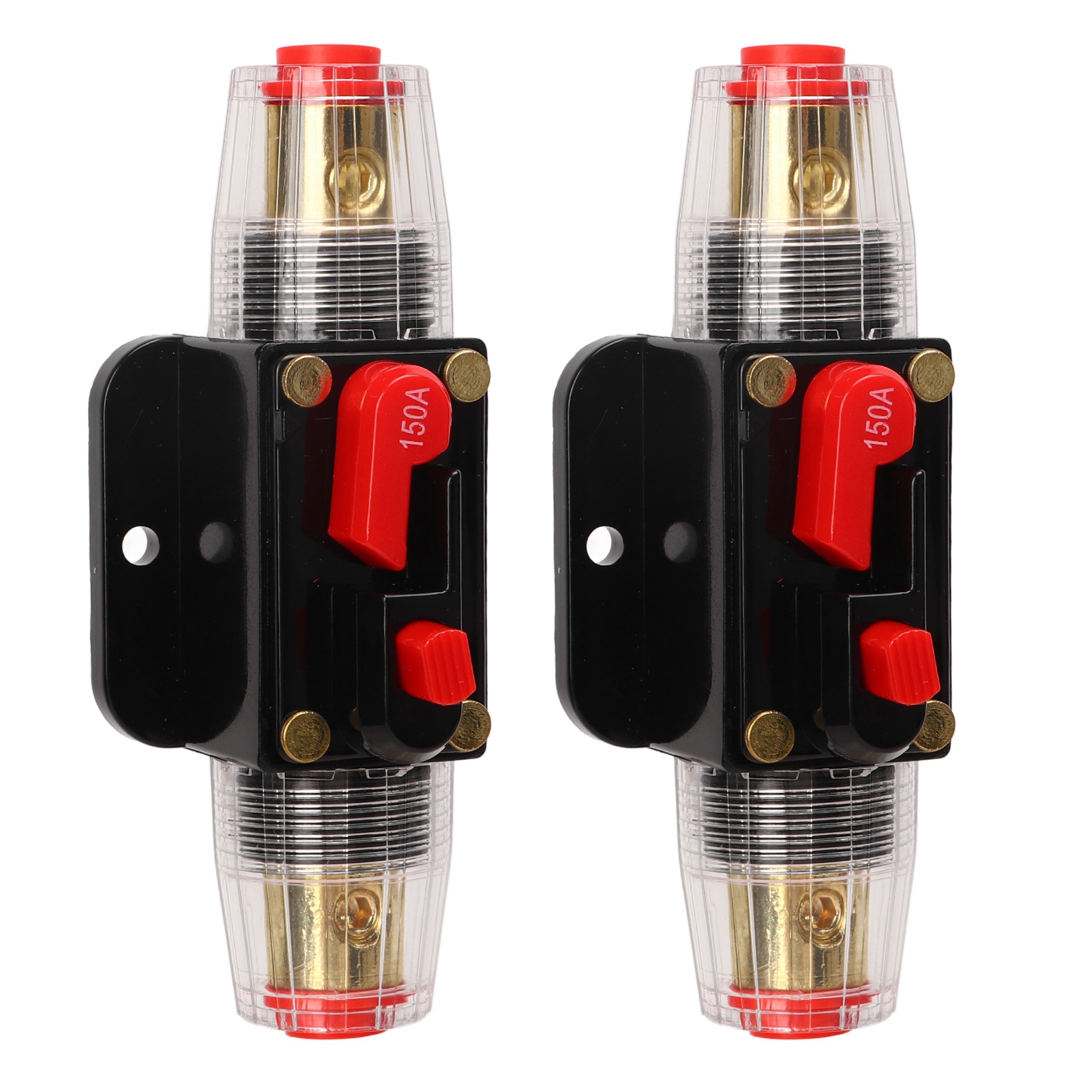 12-24v 150a Inline-leistungsschalter Mit Manueller Rückstellung, Sicherungshalter, Batterieklemmen Und Schrumpfschlauch Für Auto-, Boots- Und Fahrzeug-audiosysteme.