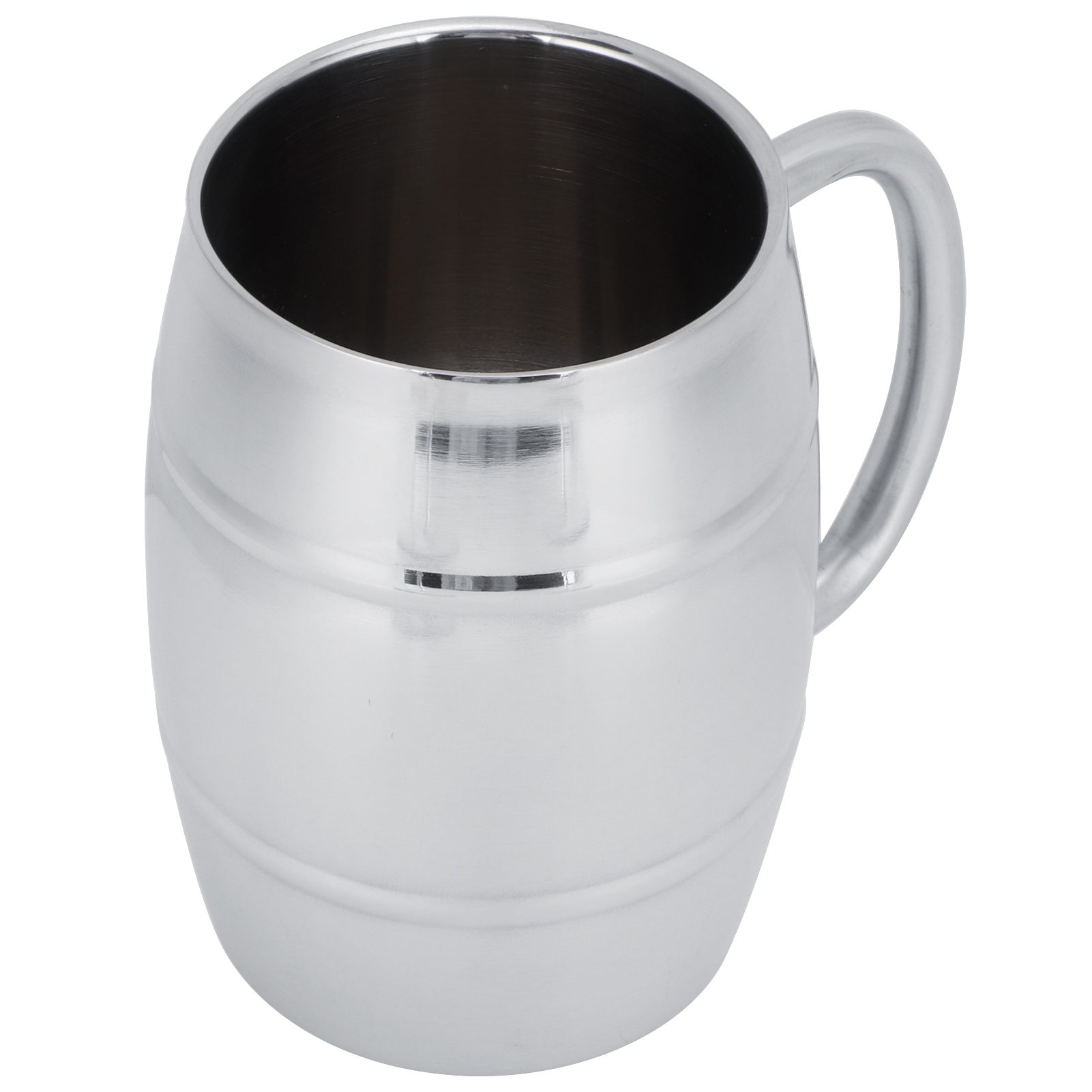 470 Ml Bierkrug Aus Edelstahl 304, Doppelwandig, Ideal Für Camping, Tee Und Kaffee, Mit Henkel