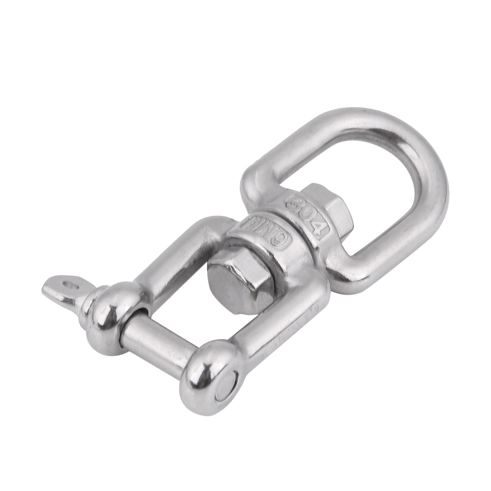 Losnummer 304 Edelstahl-drehring-schraubhaken-drehkarabiner 6 Mm