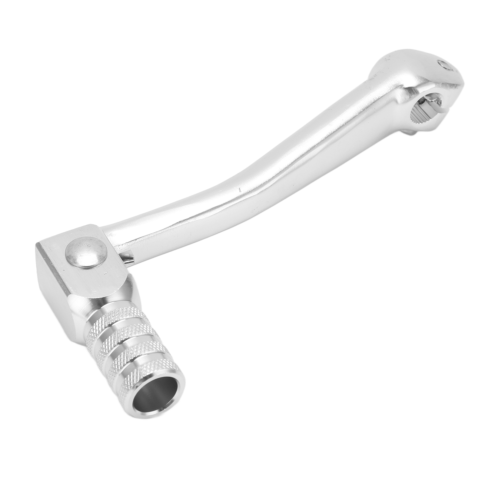 Motorrad-kickstarterhebel, Cnc-gefrästes Aluminium-kickstarterpedal, Universelles Motorradzubehör, Silberfarben