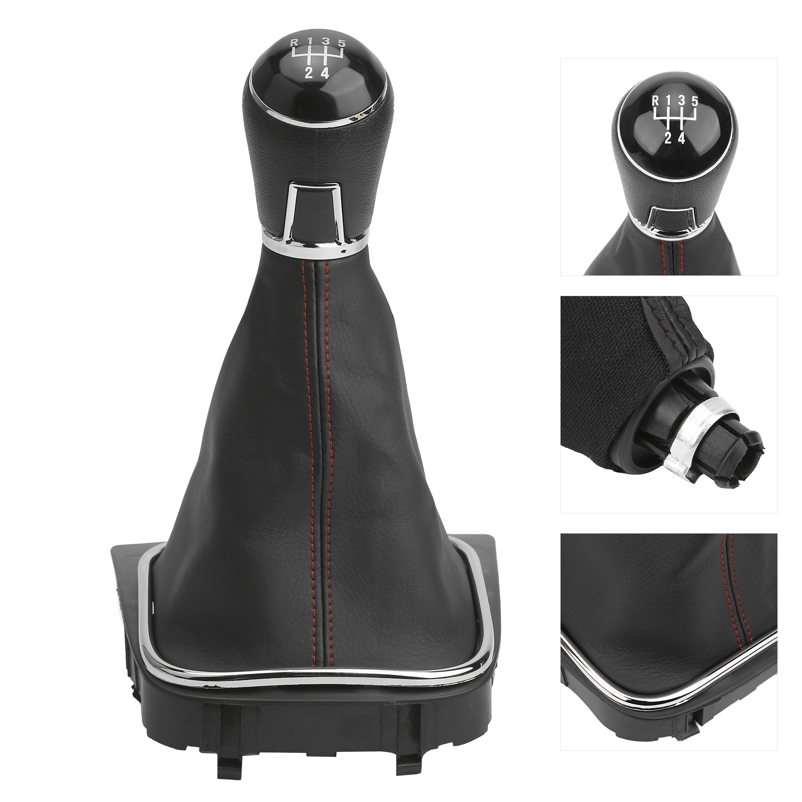 Schalthebelmanschette Aus Pu-leder Mit Staubschutzmanschette, Schutzhülle, Für Den Fahrzeuginnenraum, 1-teilig, Schwarz, Universell.