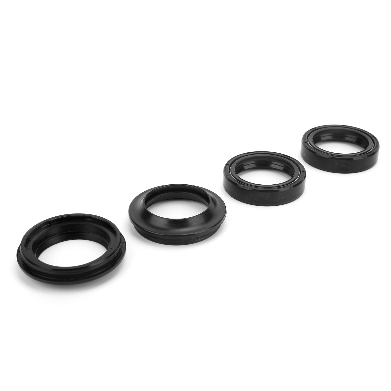 Gummi-staubschutz Für Die Vorderradgabel, 4-teilige Stoßdämpferdichtung Für Cbr250 Cbr19 Nc22 Vt250 Gz150-a Cqr250, Wasserdichter Schutz Für Die Motorradfederung.