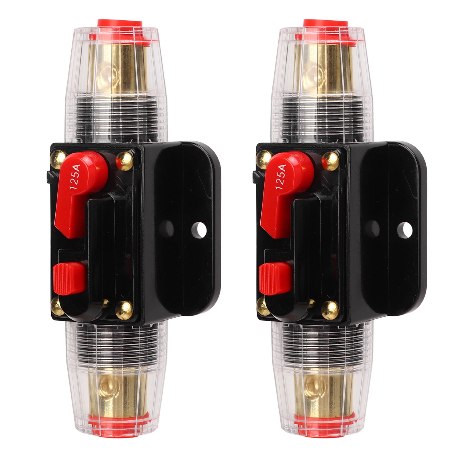 125-a-leistungsschalter (12–24 V) Mit Manueller Rückstellung, Inline-sicherungshalter, Batterieklemmen Und Schrumpfschlauch Für Auto-/boot-audiosysteme