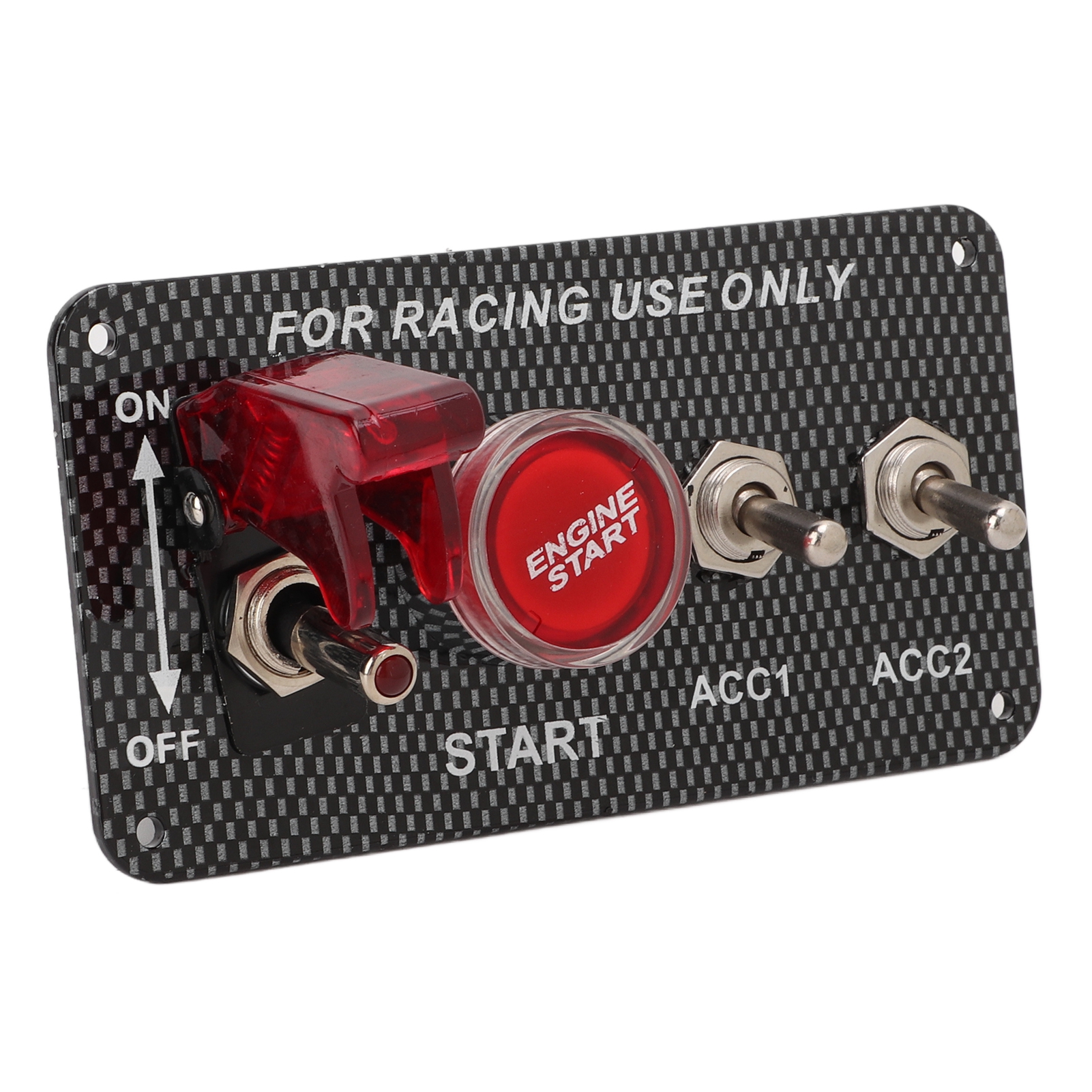 12v 40a Schalttafel Mit Motorstartknopf, Carbonfaser-optik, Universell Für Rennwagen