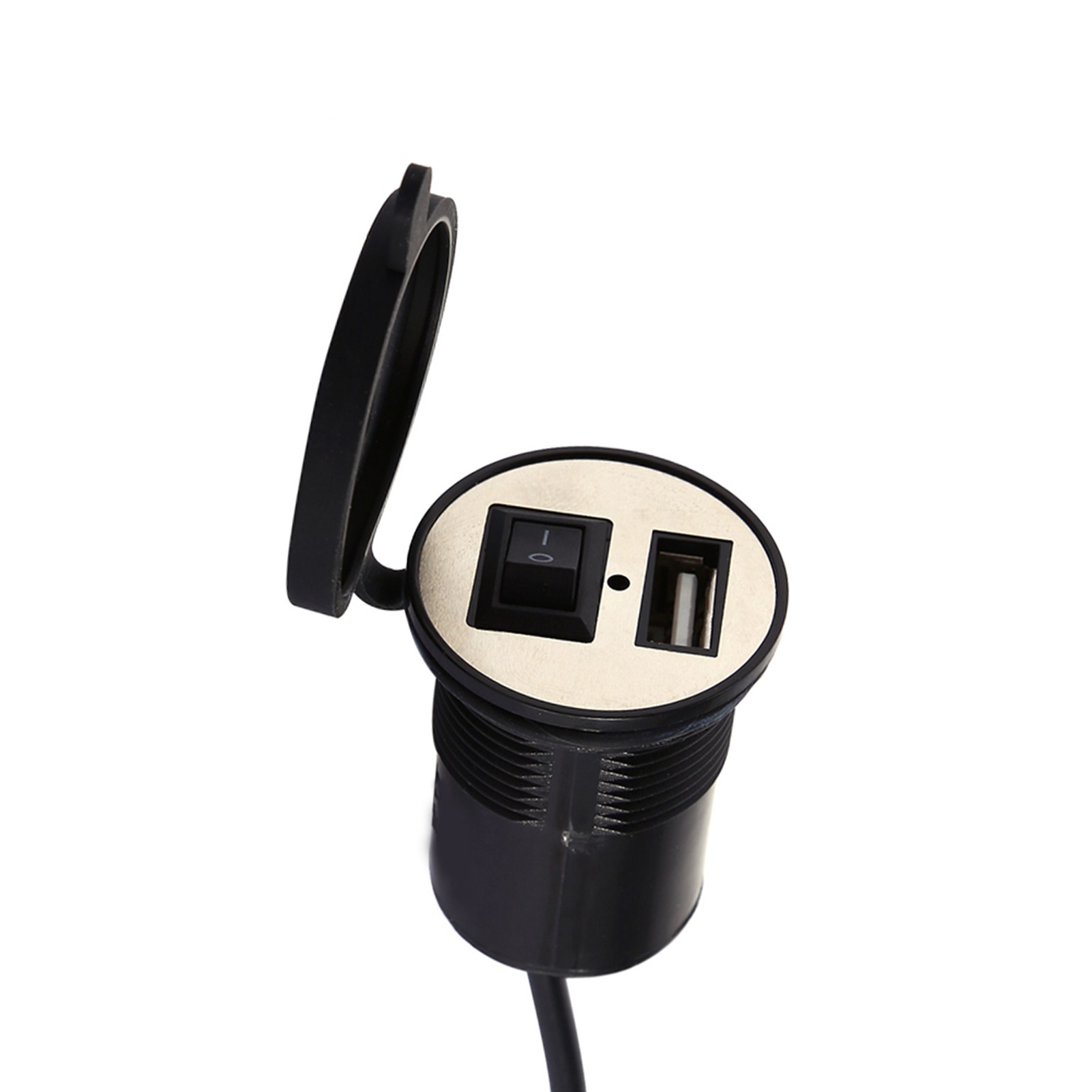 12-v-usb-motorradladegerät, Wasserdichter Stecker, Stromanschluss, Handy-ladeausgang, Wasserdichtes Motorradzubehör, Schnellladefunktion