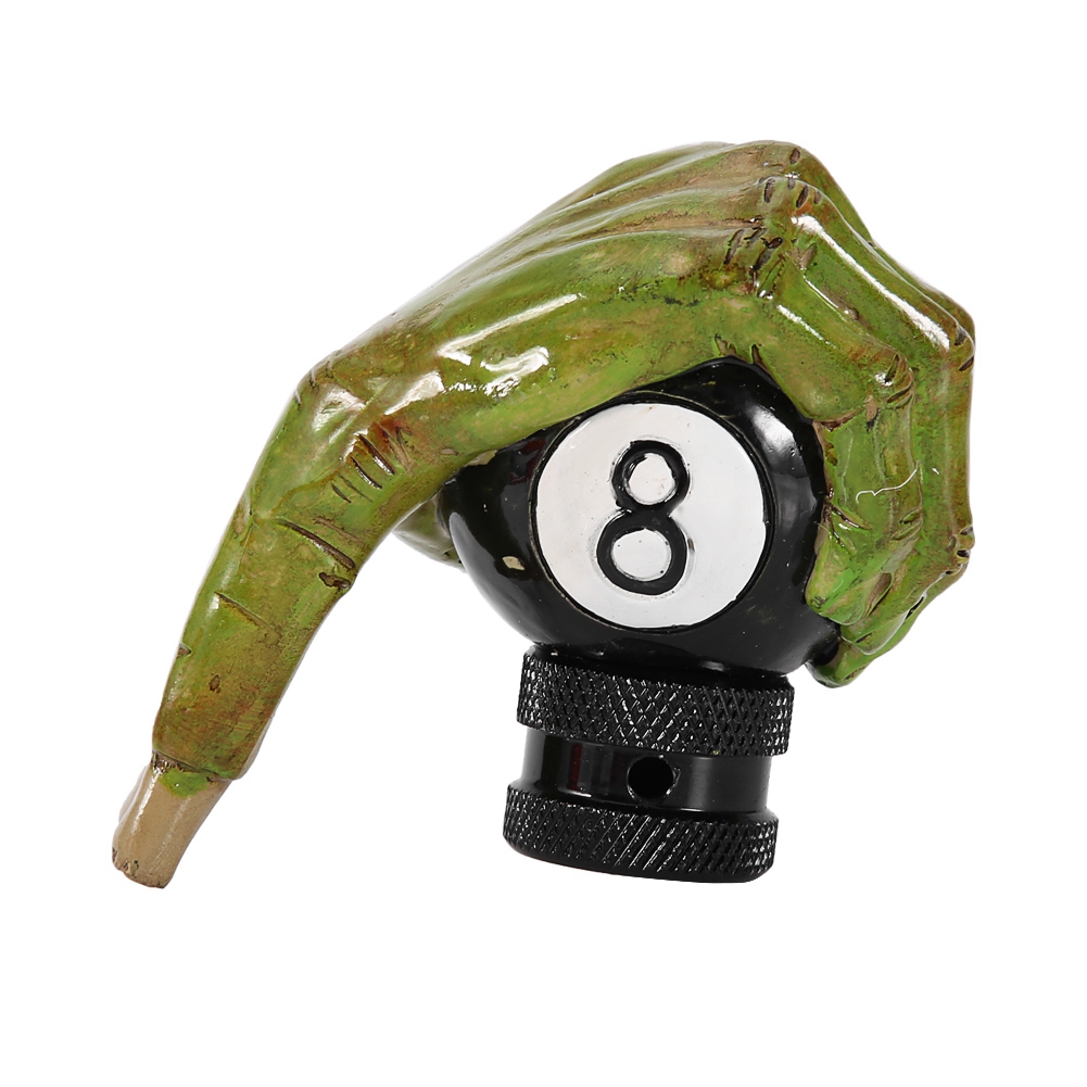 Universeller Schaltknauf In Totenkopf- Und Handform, Billard-design (8-ball), Schaltknauf Für Pkw (manuell), Schwarz, Kfz-ersatzteil