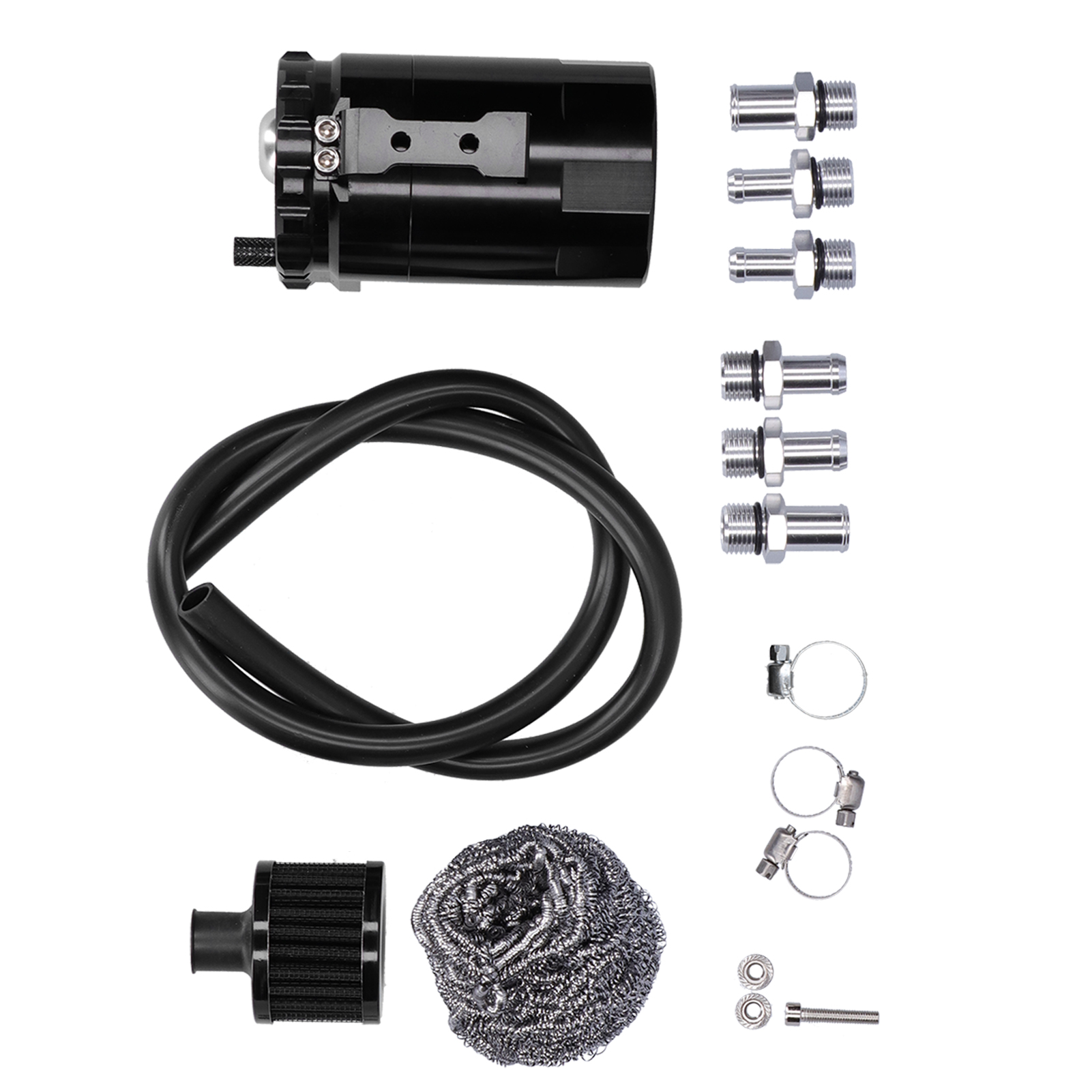 350-ml-ölabscheider Mit Luftfilter, Aluminiumbehälter, M16x1,5-gewinde, Universalzubehör, Schwarz