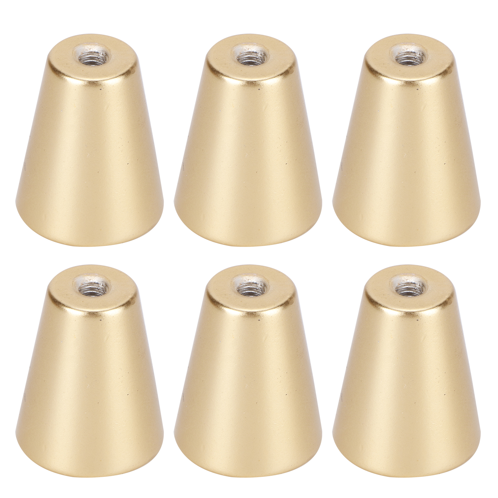 6 Goldene Schubladengriffe, Aluminium, Europäischer Griff, Möbel-ersatzteile, Einzelnes Rundes Loch