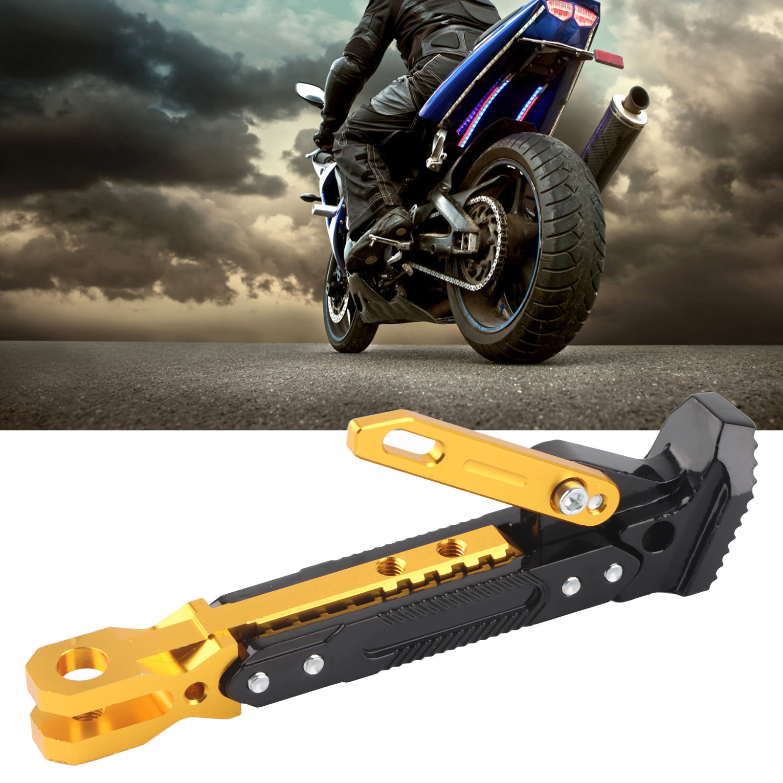 Verstellbarer, Rutschfester Motorrad-seitenständer, Parkständer Für Roller Oder E-bike, Gold