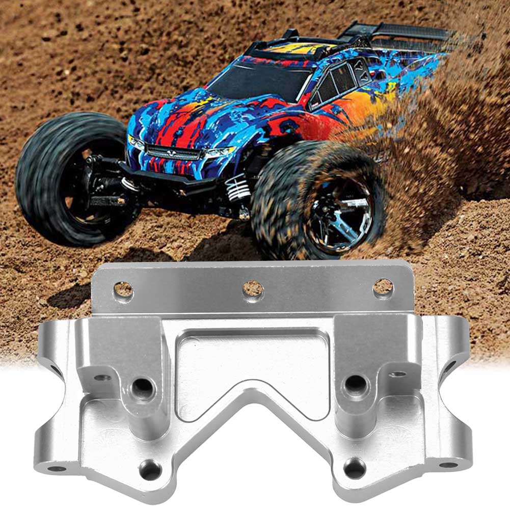 Traxxas Rustler Slash Stampede Rennwagen-frontschott Aus Aluminiumlegierung (silber)