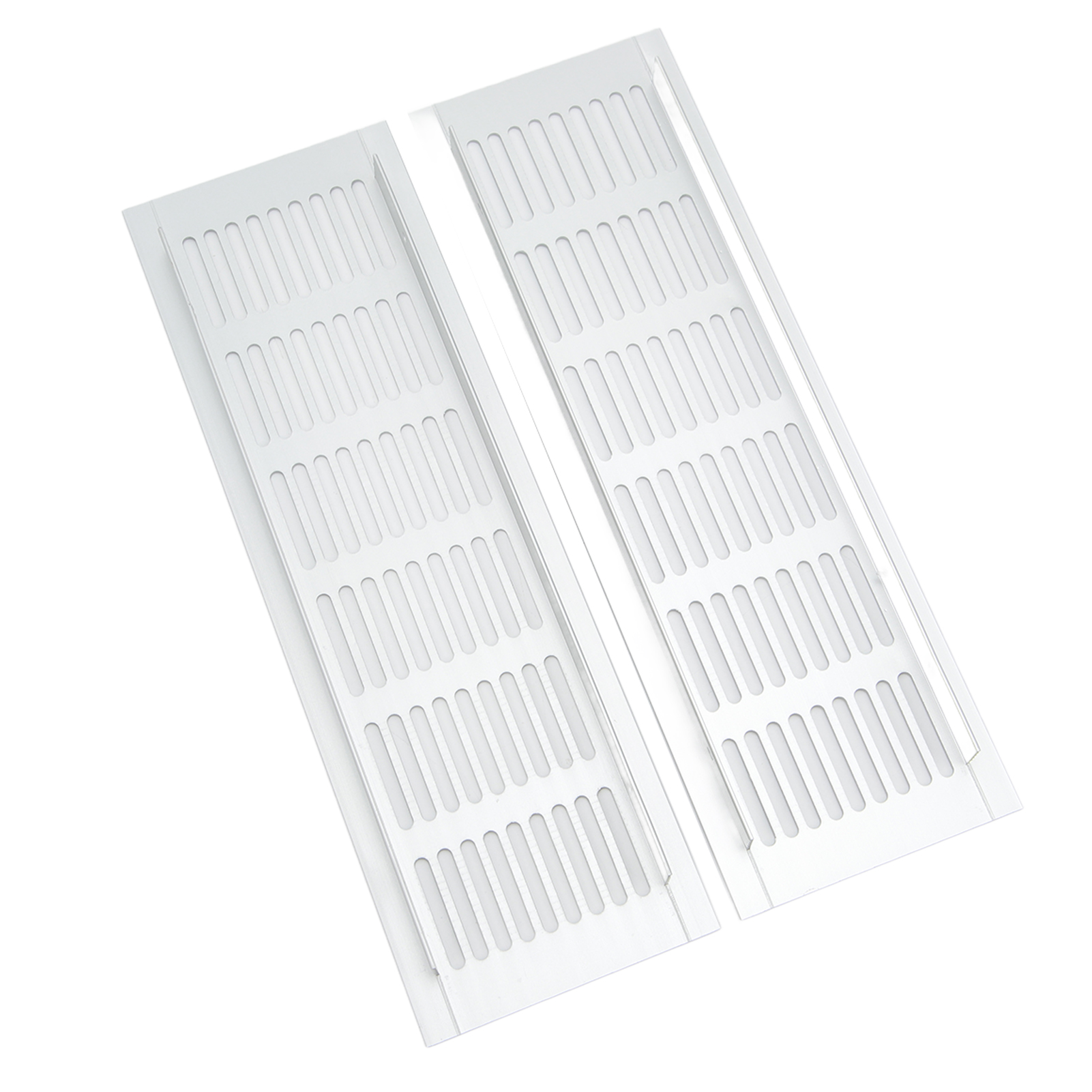 Lüftungsgitter Aus Aluminiumlegierung, Silberfarben, Rechteckig, 80 X 250 Mm / 3,14 X 9,84 Zoll, Zur Wärmeableitung, Für Schränke, Wohnmobile Und Camper.