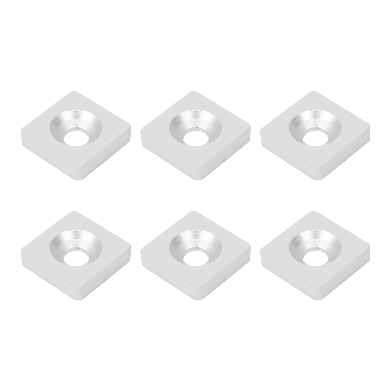 10 Stück Quadratische Lagerscheiben Aus Silberfarbener Aluminiumlegierung, Abdeckbefestigungen, Zubehör 4040 – Einzelloch