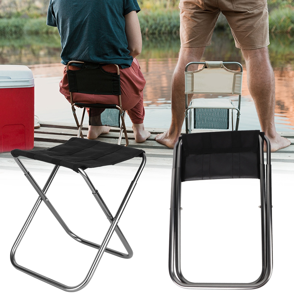 Mini-klapphocker Aus Aluminiumlegierung Für Outdoor-aktivitäten Wie Angeln, Camping Und Picknick (silber, Größe M)