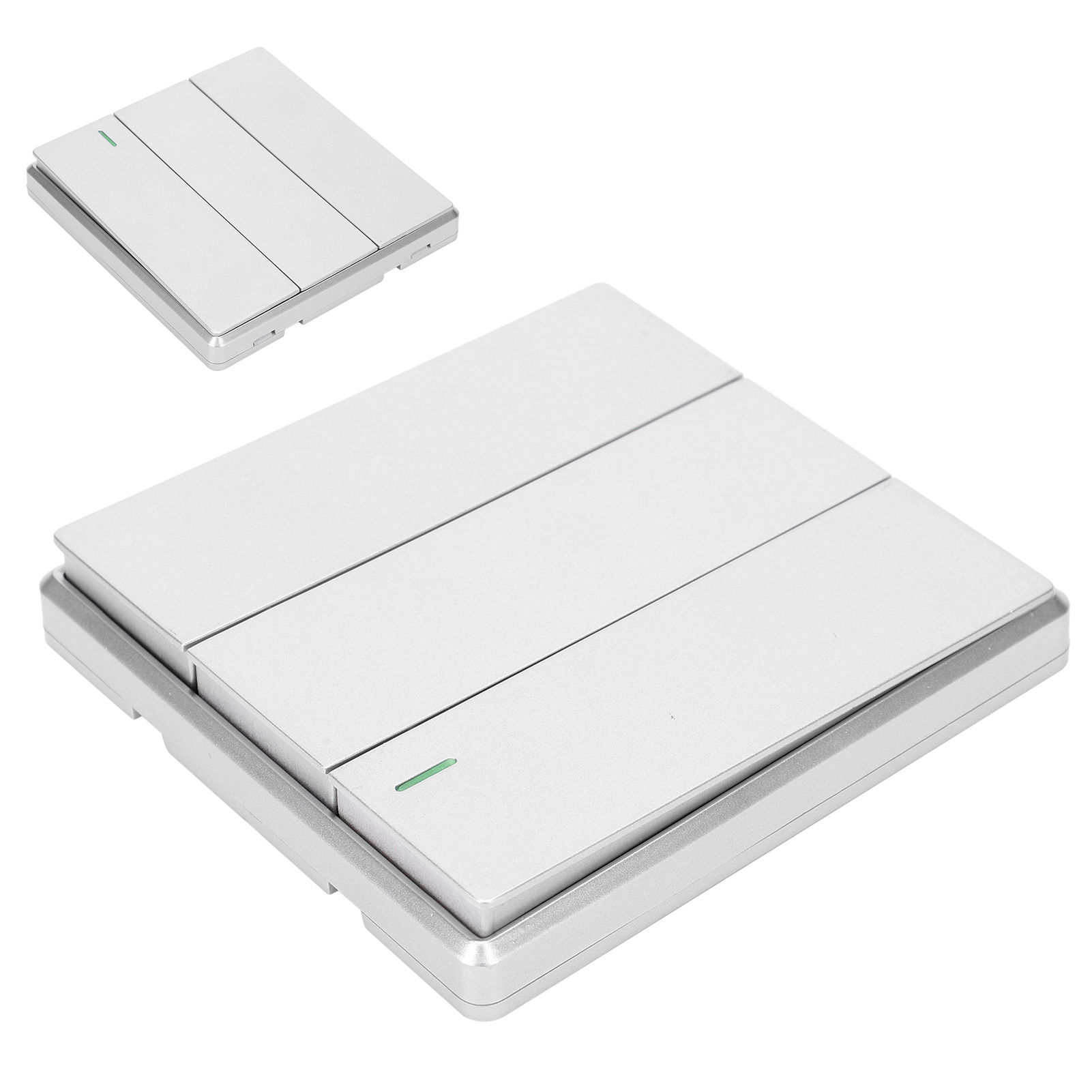 Tdl‑9987‑3 Drahtloser Schalter Mit Fernbedienung, 3 Tasten, Wandmontage, Silber