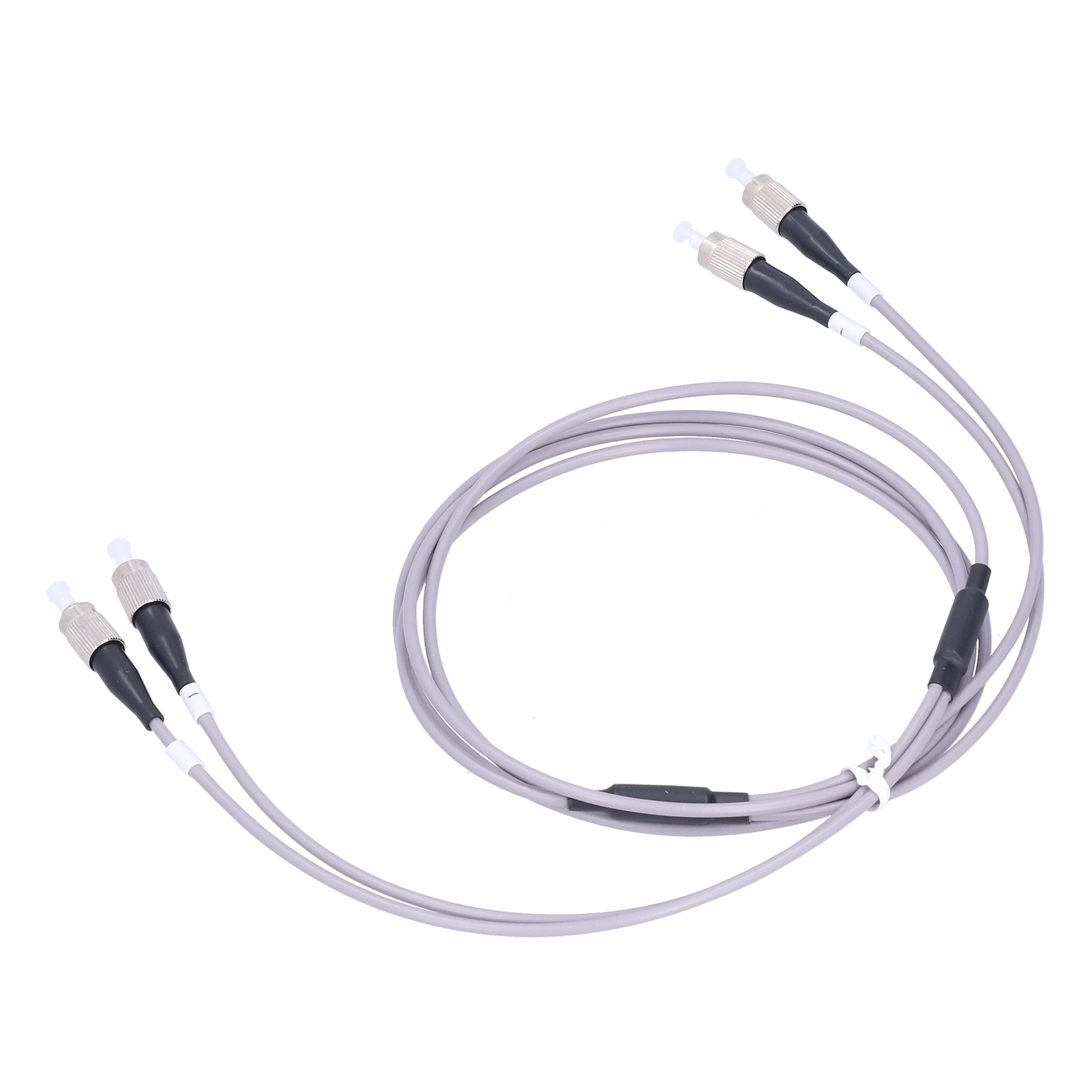 Glasfaser-patchkabel, Armiert, Multimode, 2-adrig, Fc/upc-fc/upc, Grau, 3 Meter