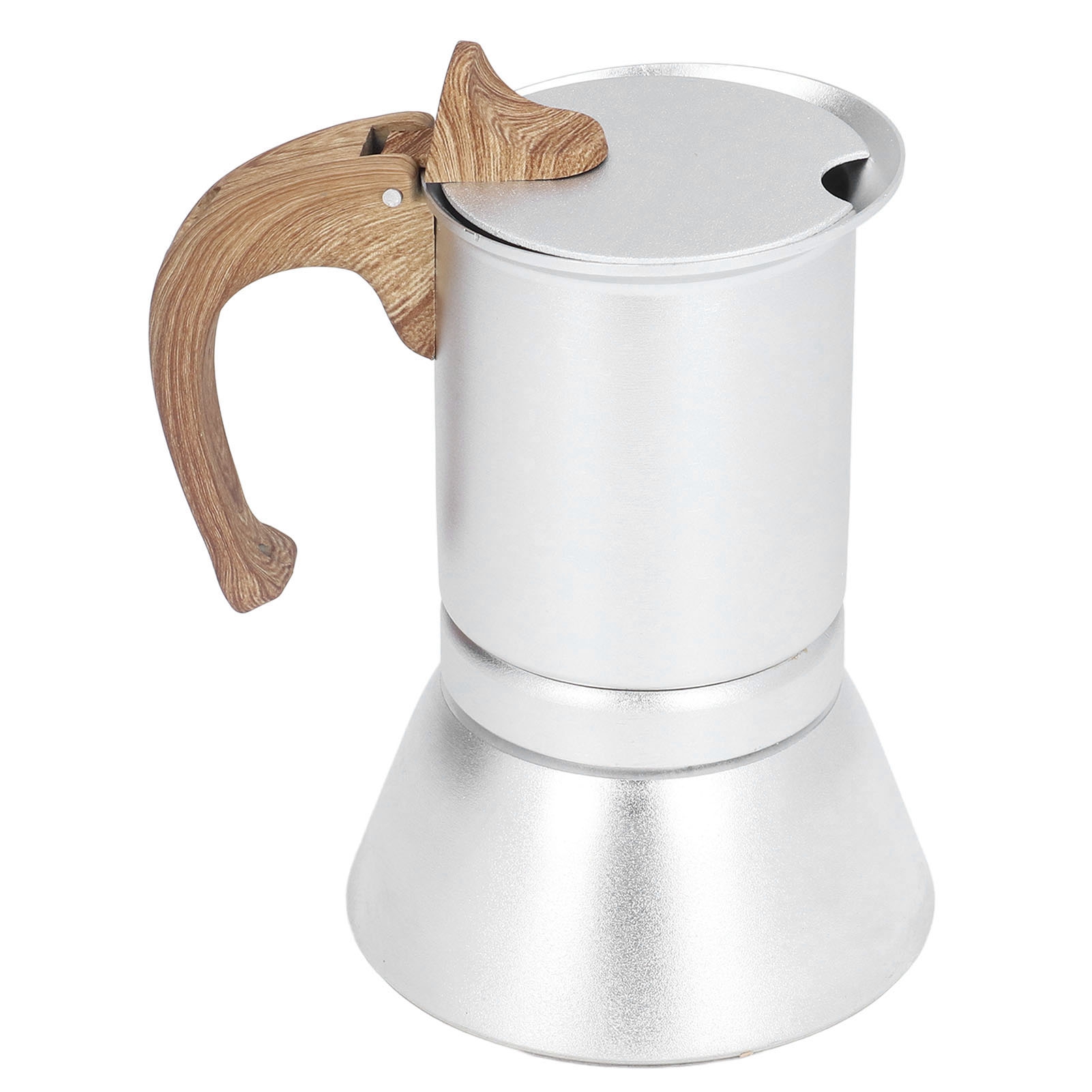 Professionelle Italienische Moka-kaffeemaschine Aus Versilbertem Metall, 150 Ml, Ideal Für Zuhause Und Unterwegs.