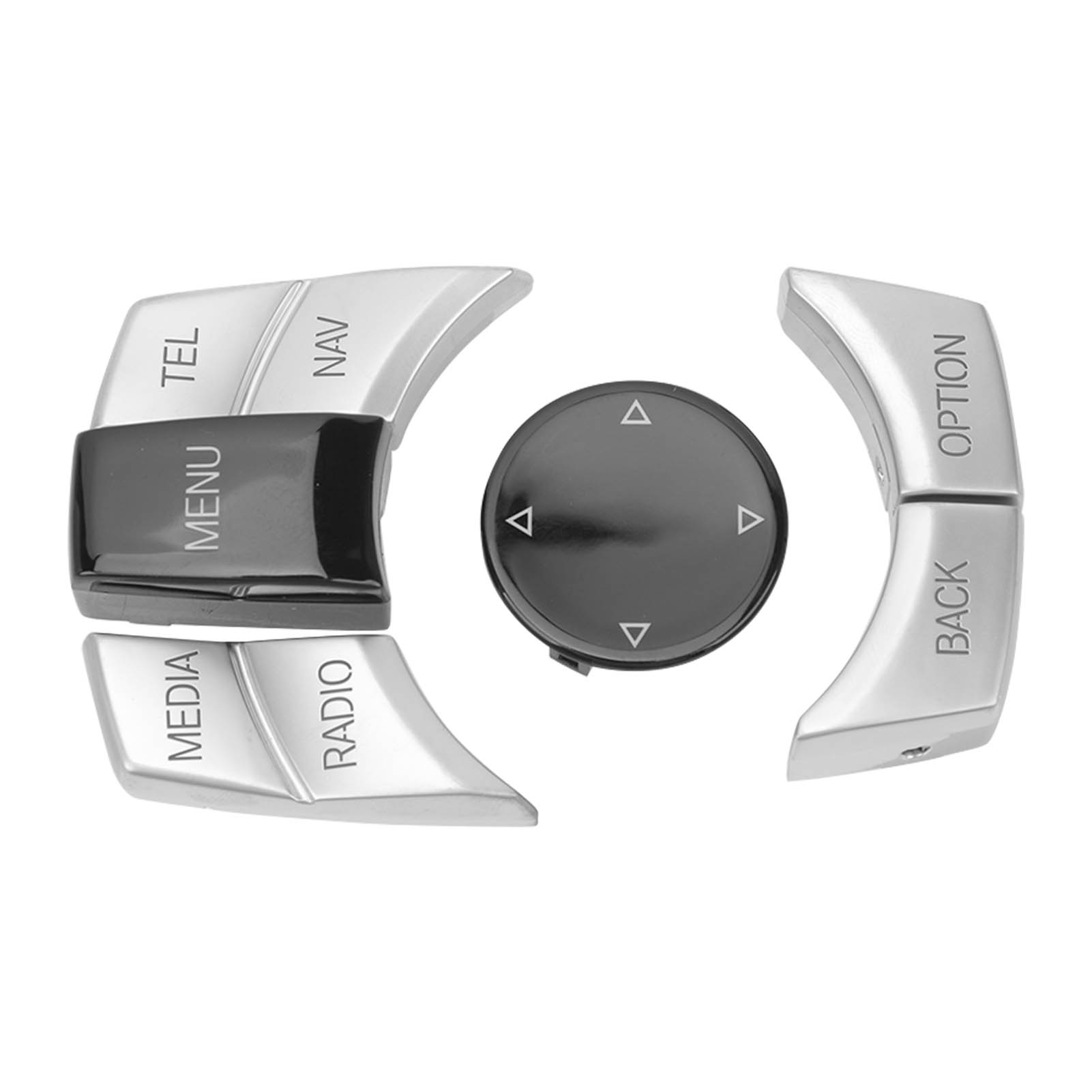 6 Stück Auto-multimedia-bedienknöpfe, Exquisite Und Komfortable Touch-knopf-knopfabdeckungen, Passend Für Die Serien 1, 3, 5 Und 6, Elektroversilbert