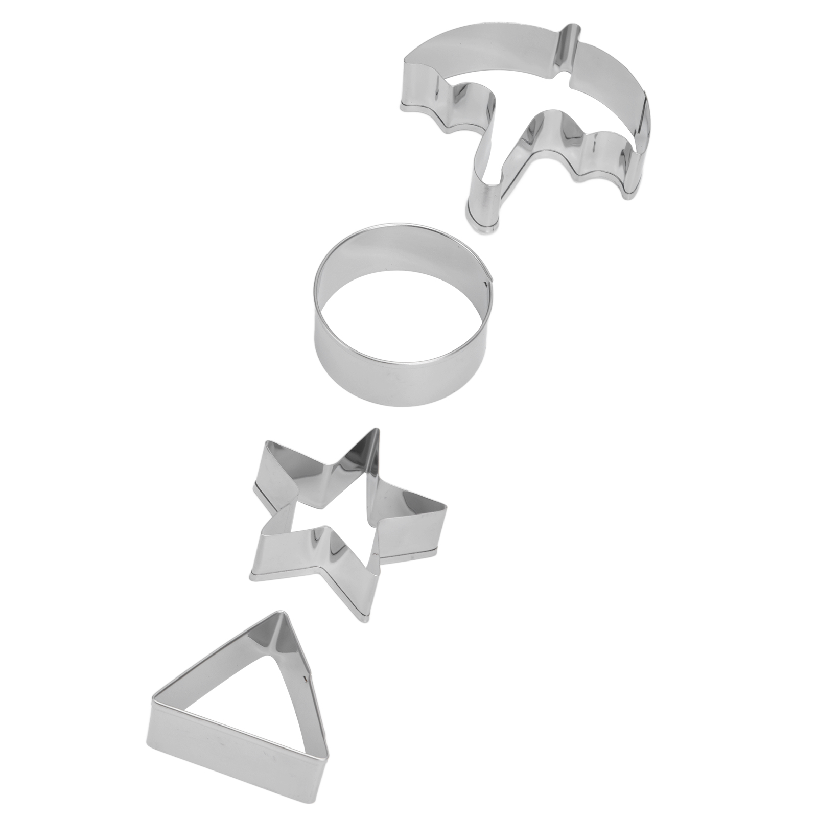 5-teiliges Set Zucker-, Süßigkeiten- Und Kuchenformen Aus Edelstahl, Keks- Und Schokoladenformen Für Spiele Und Unterhaltung, Silber
