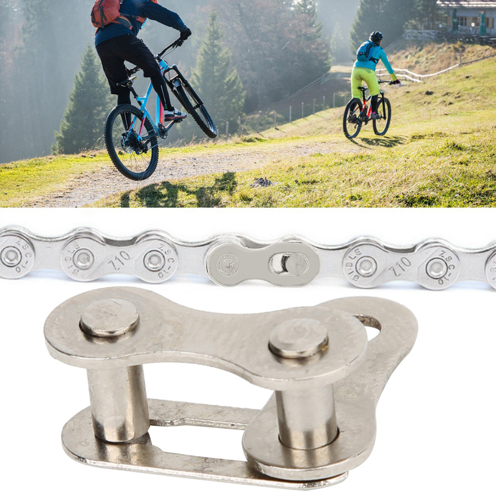 50 Stück Cnc-galvanisierte, Silber 410 Gehärtete Schnellverschluss-kettenglieder Für Singlespeed-fahrräder Mit Magischer Schnalle