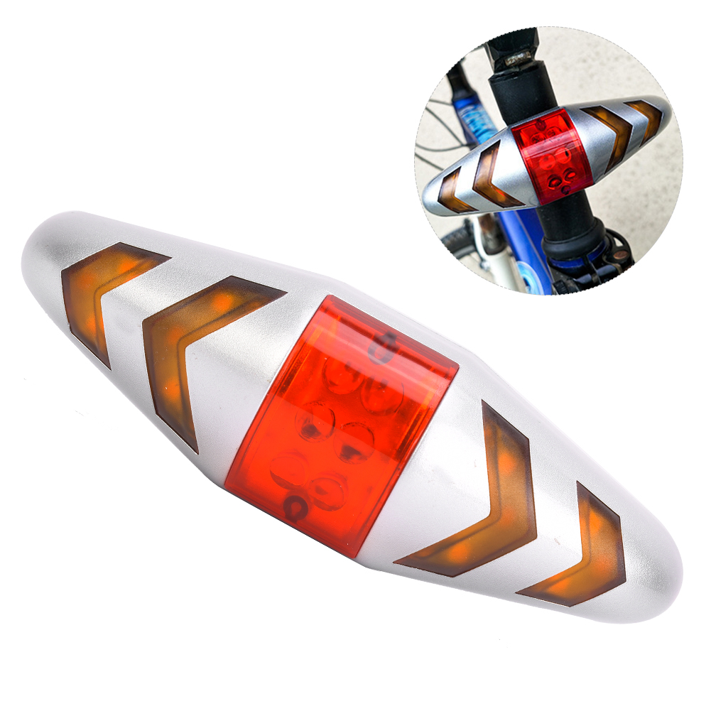 Led-fahrradrücklicht Mit Kabelloser Fernbedienung Und Blinker Für Mountainbikes, Silber