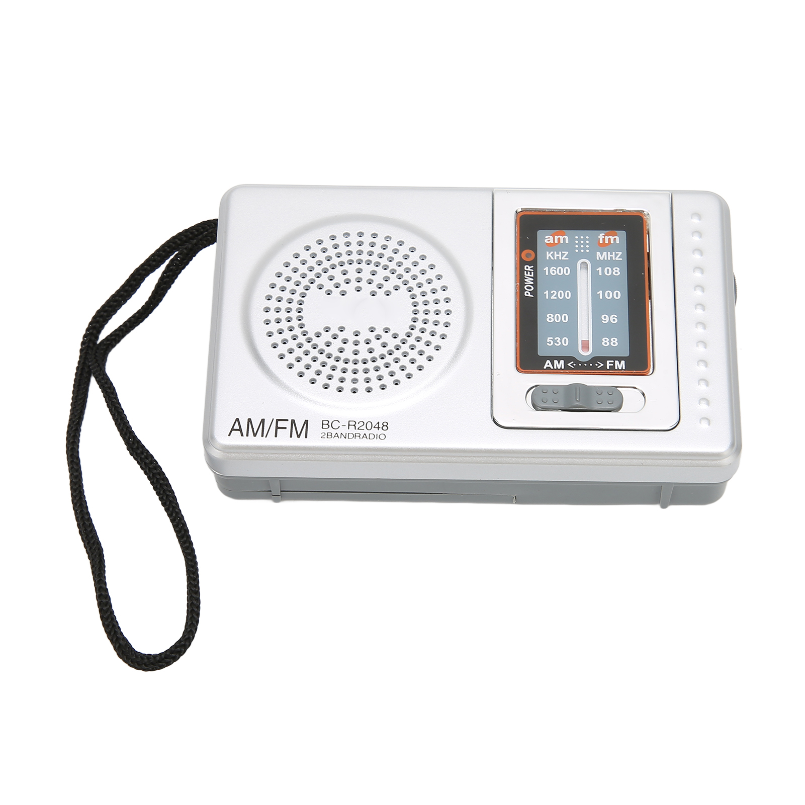 Am/fm-radio, Silbergrau, Taschenformat, Kompakt, Schlichtes Design, Batteriebetrieben (aa-batterien), Ideal Für Eltern Und Großeltern
