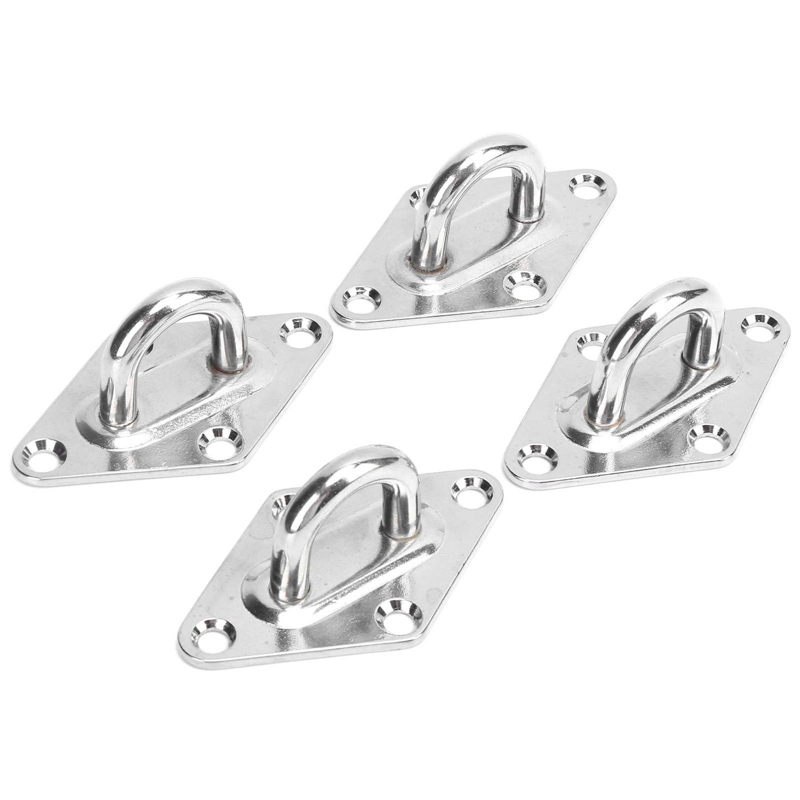 Lot De 4 Crochets De Plafond En Forme De Diamant Avec Œillet De 8 Mm, Agrafes Et Boucles, Pour Accessoires Nautiques Et De Yachts.
