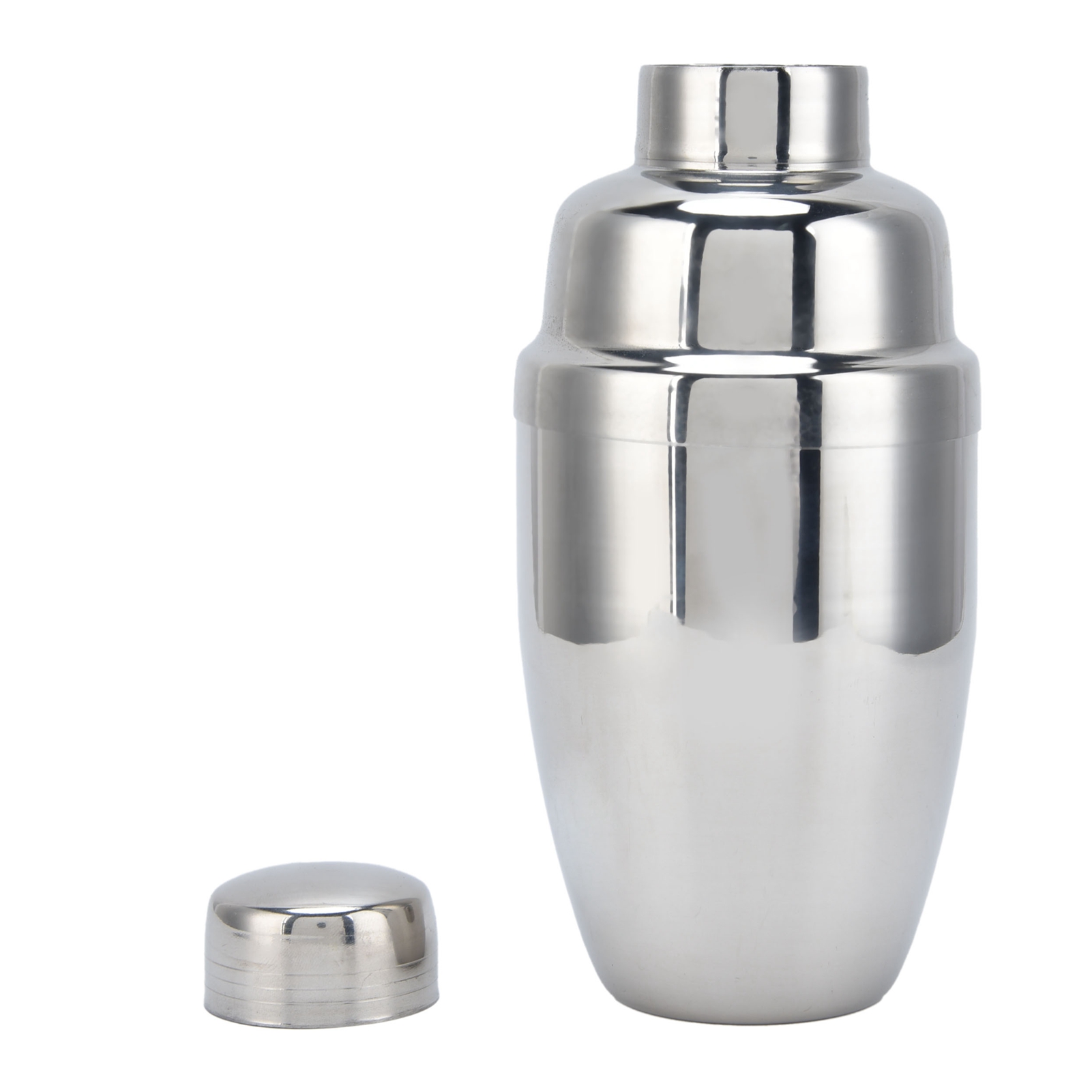Dreistöckiger Cocktailshaker Aus Edelstahl, Milchtee-mixer, Party-bar-set, Silber, 350 Ml